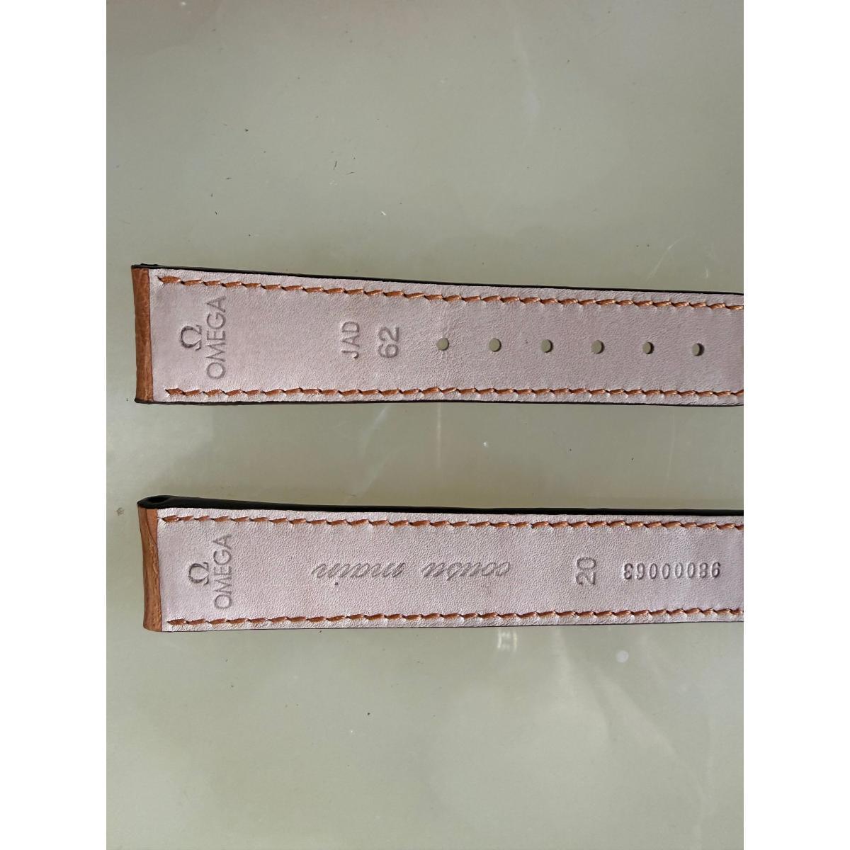 Authentic Omega Brown Crocodile Watch Strap Band 20mm 98000063