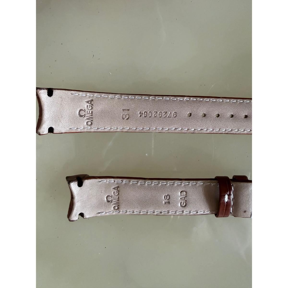 Authentic Omega Brown Crocodile Watch Strap Band 18mm 97292064