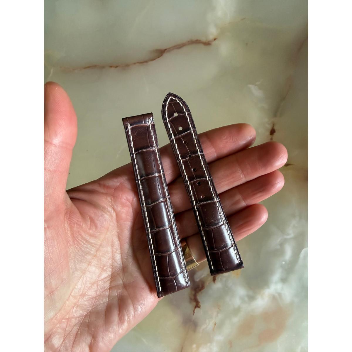 Authentic Omega Brown Crocodile Watch Strap Band 19mm 98000081