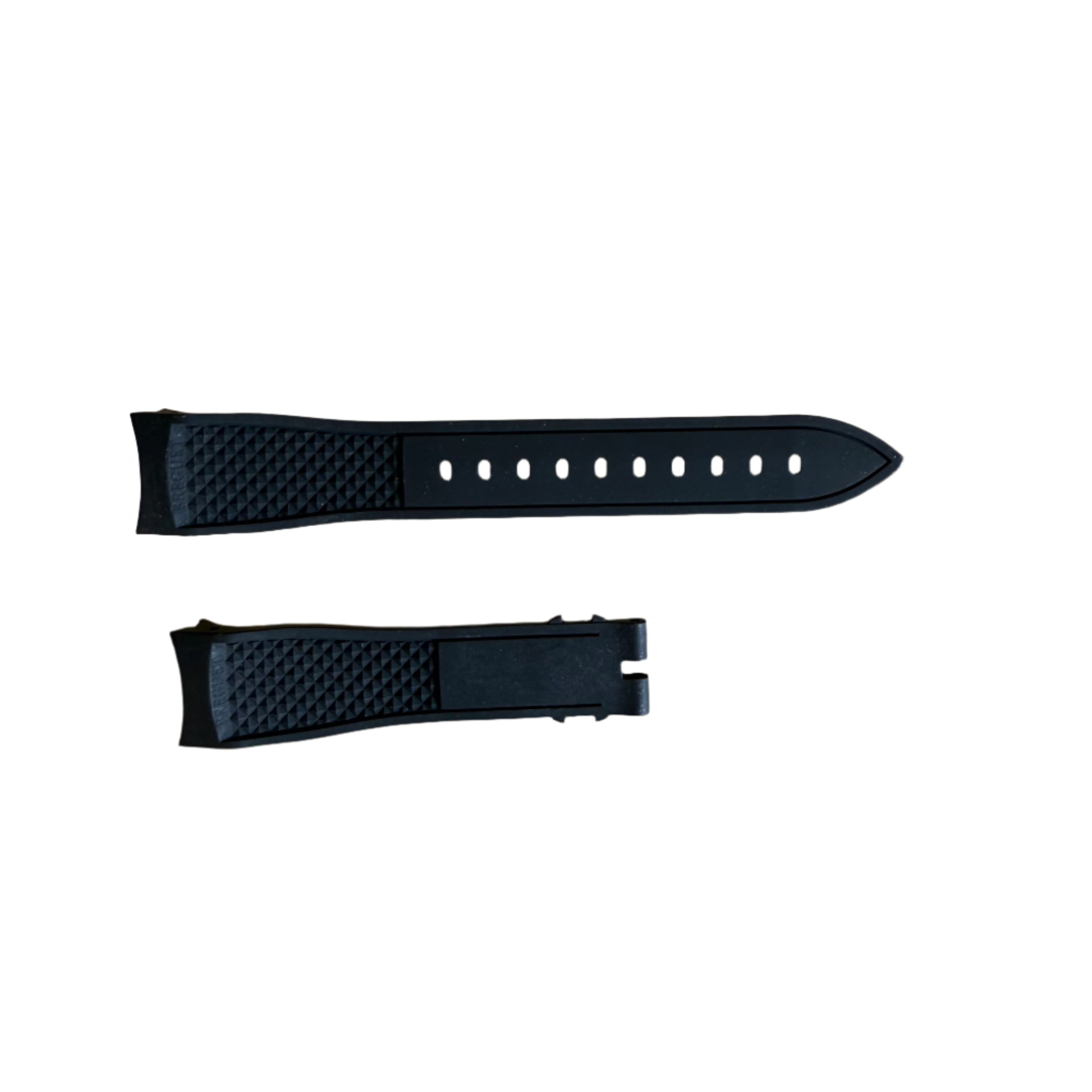 Authentic Breguet Black Rubber Watch Strap Band 22mm