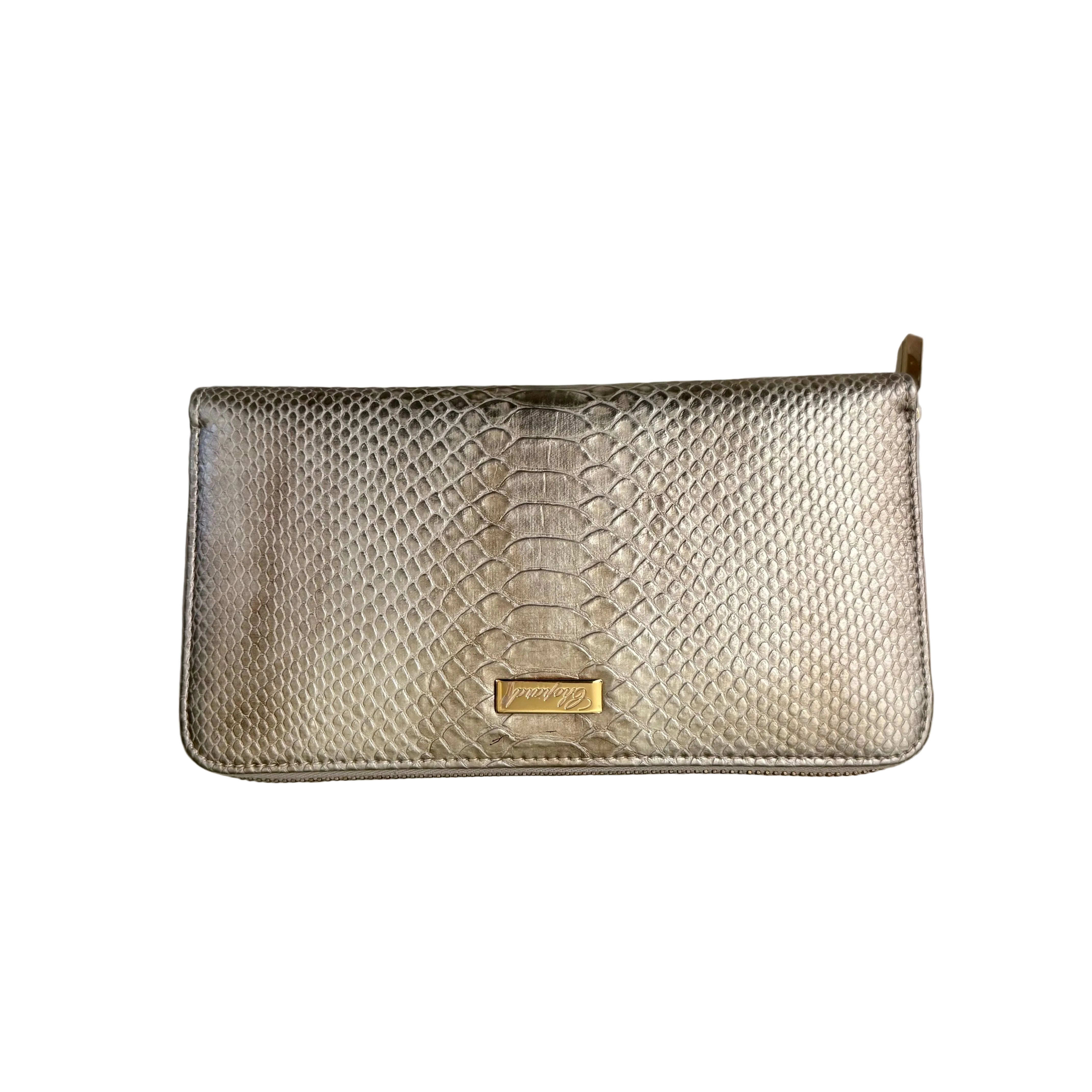 Chopard Classic Zip-Around Anaconda Print Leather Wallet 95015-0196