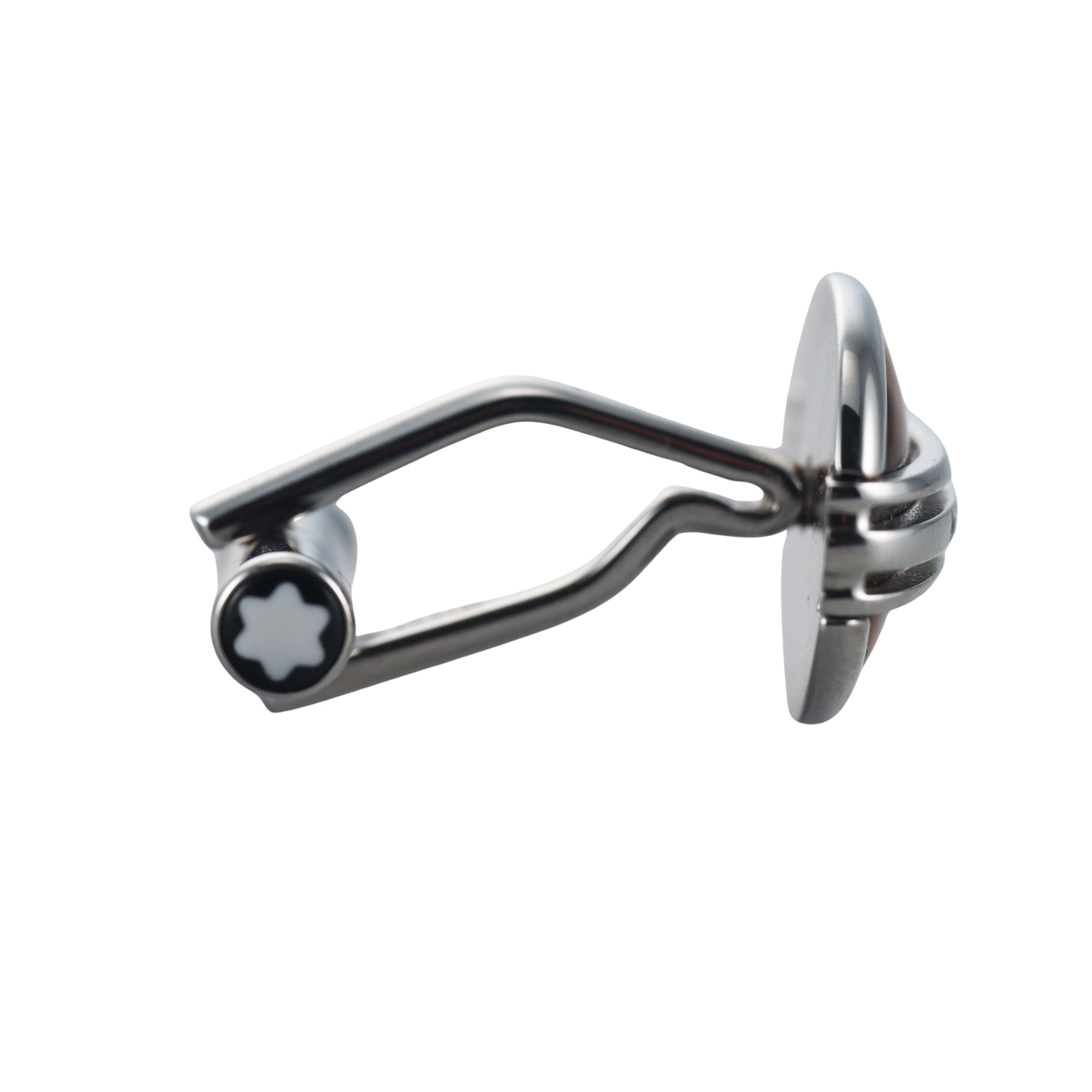 Montblanc Oval Steel Wooden Cufflinks 110767