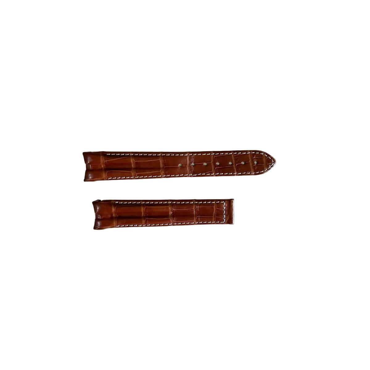 Authentic Omega Brown Crocodile Watch Strap Band 18mm 97297064