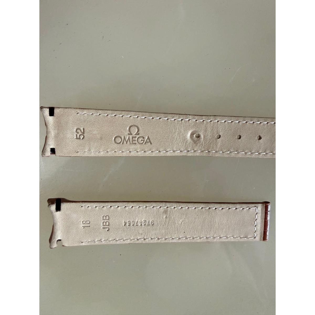 Authentic Omega Brown Crocodile Watch Strap Band 18mm 97297064