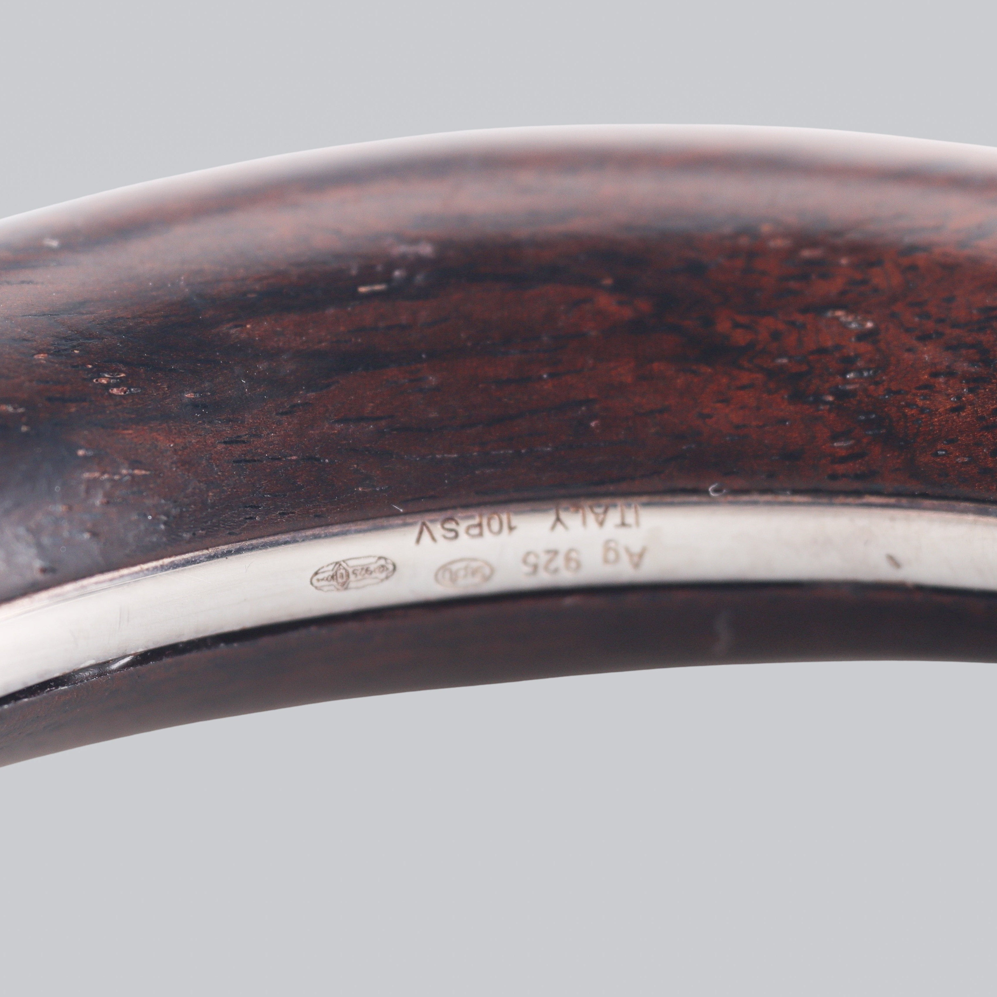 Montblanc Sterling Silver Wood Bracelet