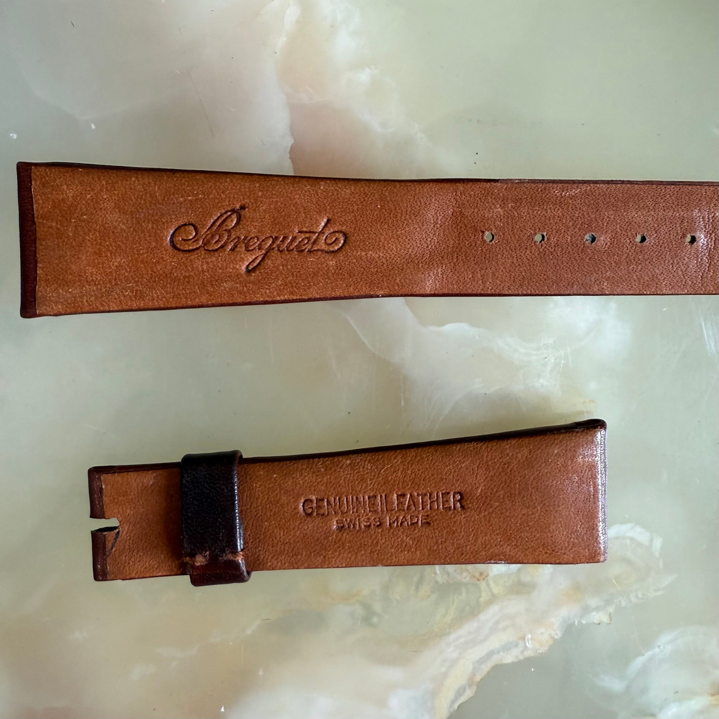 Authentic Breguet Brown Leather Watch Strap Band 21mm