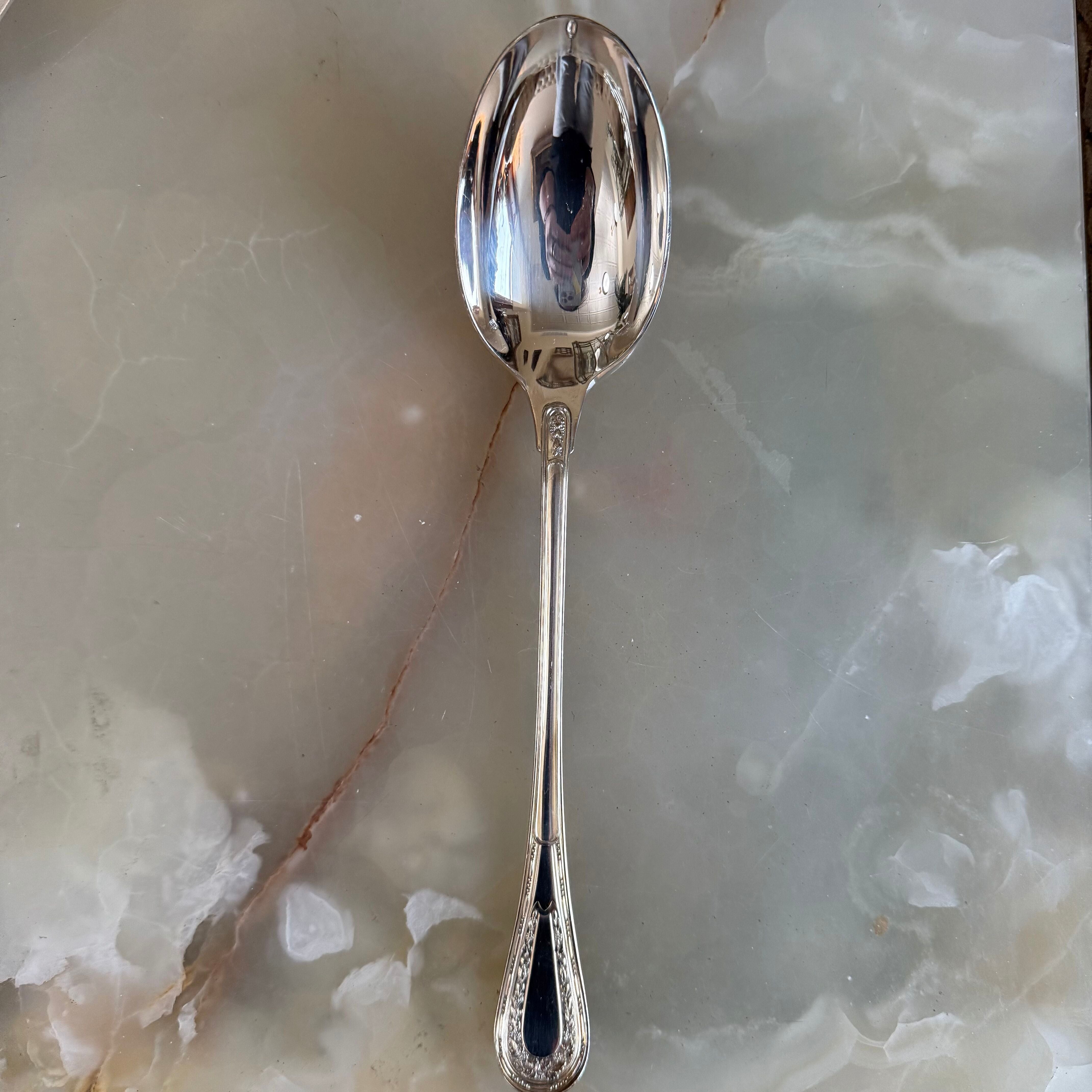 Puiforcat Monthelie Silver Platted Flatware Set 91 pc