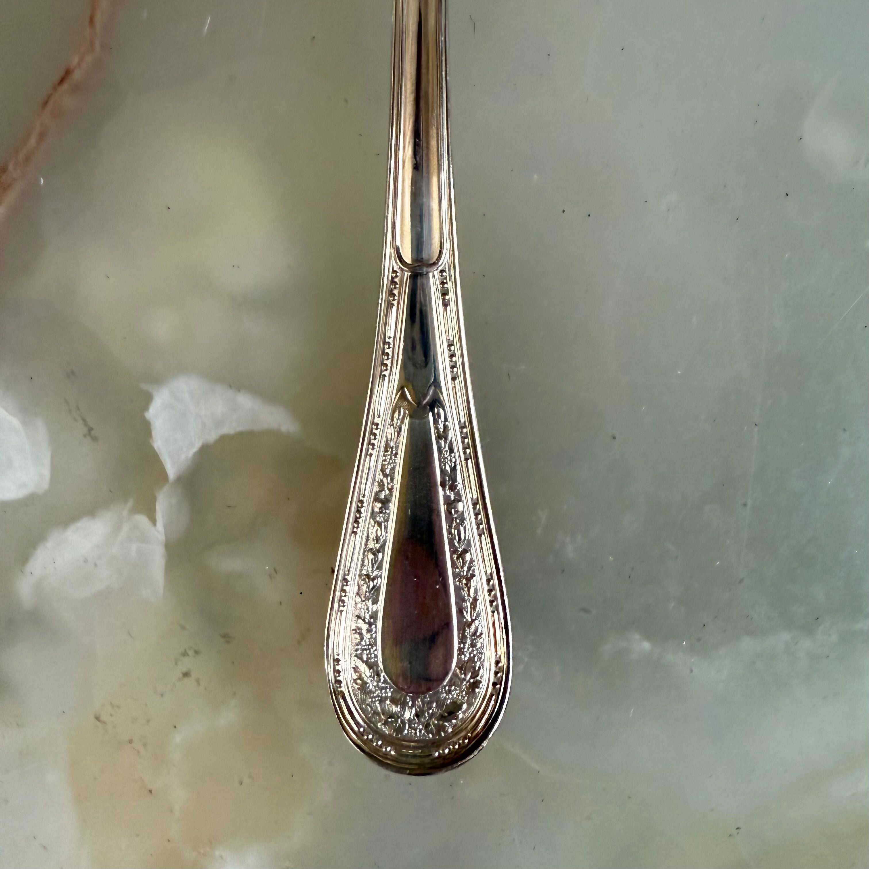 Puiforcat Monthelie Silver Platted Flatware Set 91 pc