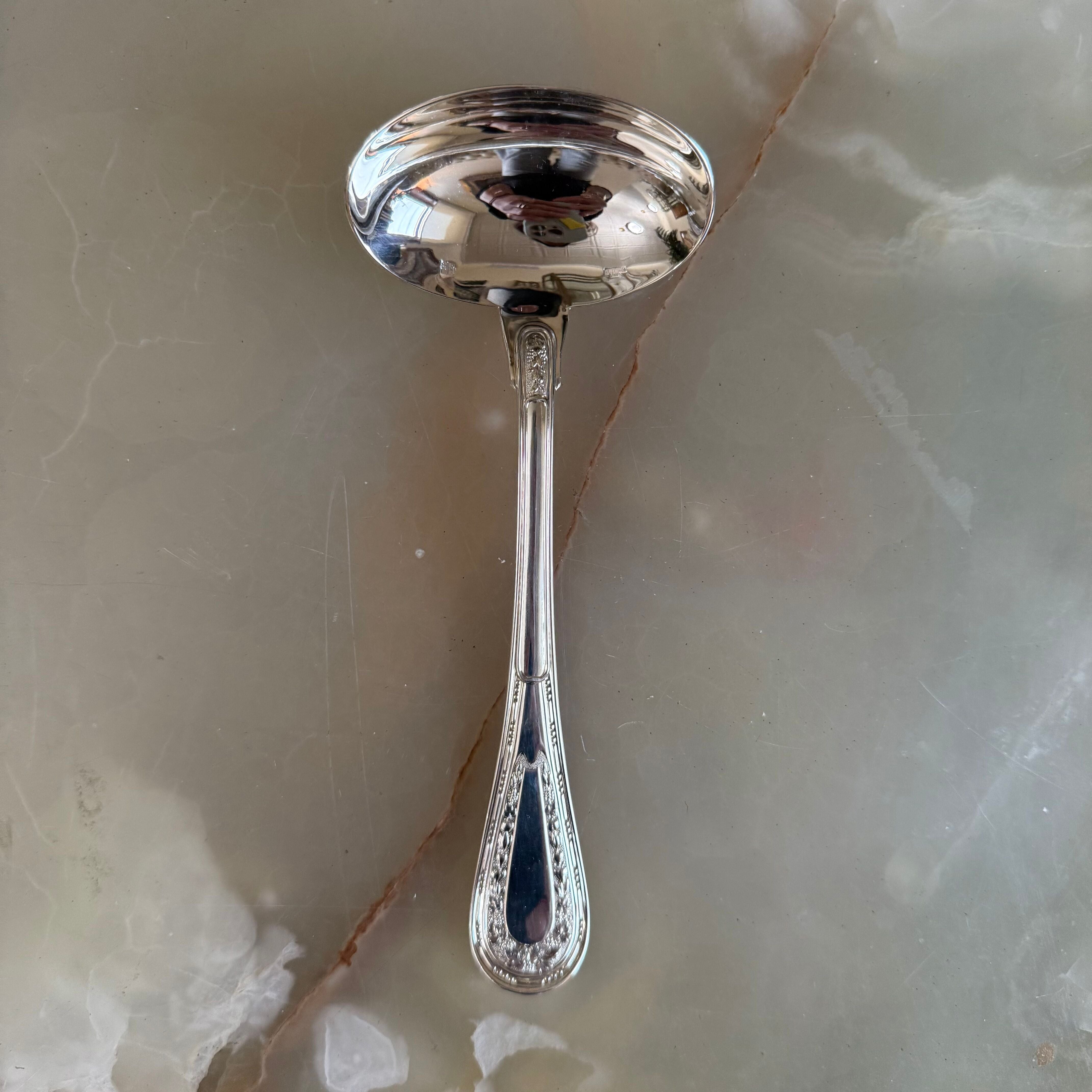 Puiforcat Monthelie Silver Platted Flatware Set 91 pc