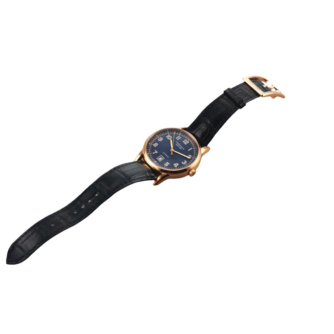 Tiffany & Co New York CT60 3-Hand 18k Gold Watch