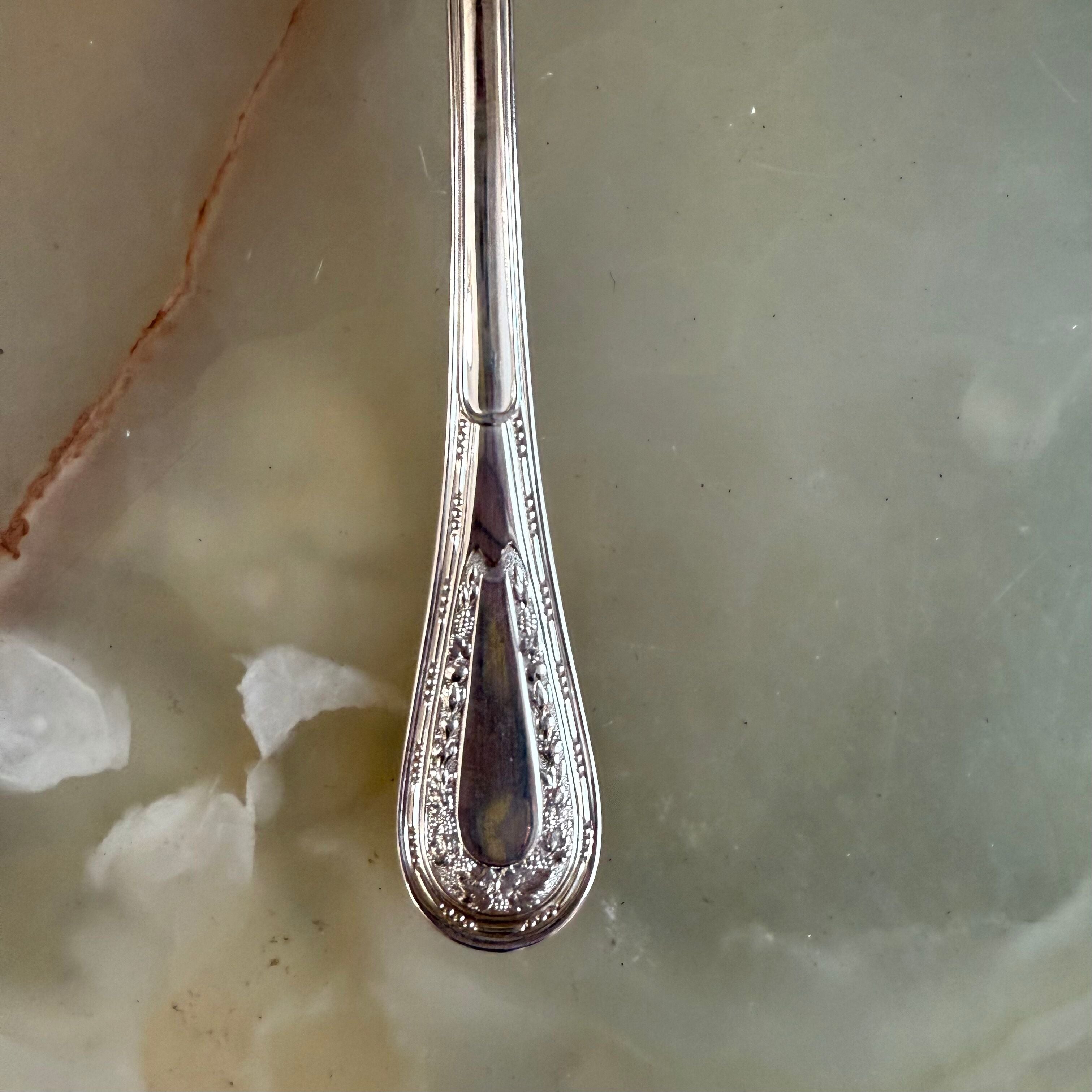 Puiforcat Monthelie Silver Platted Flatware Set 91 pc