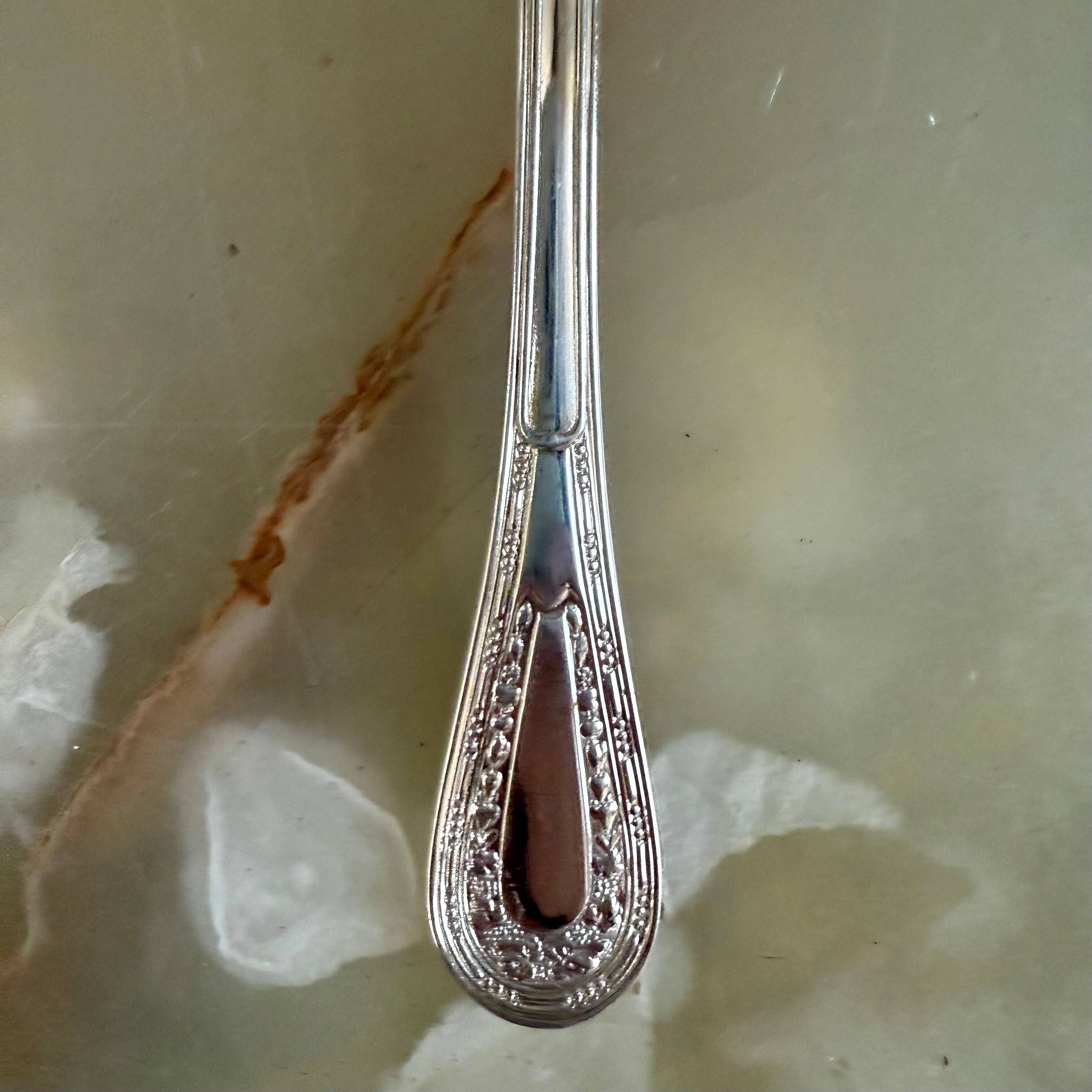 Puiforcat Monthelie Silver Platted Flatware Set 91 pc