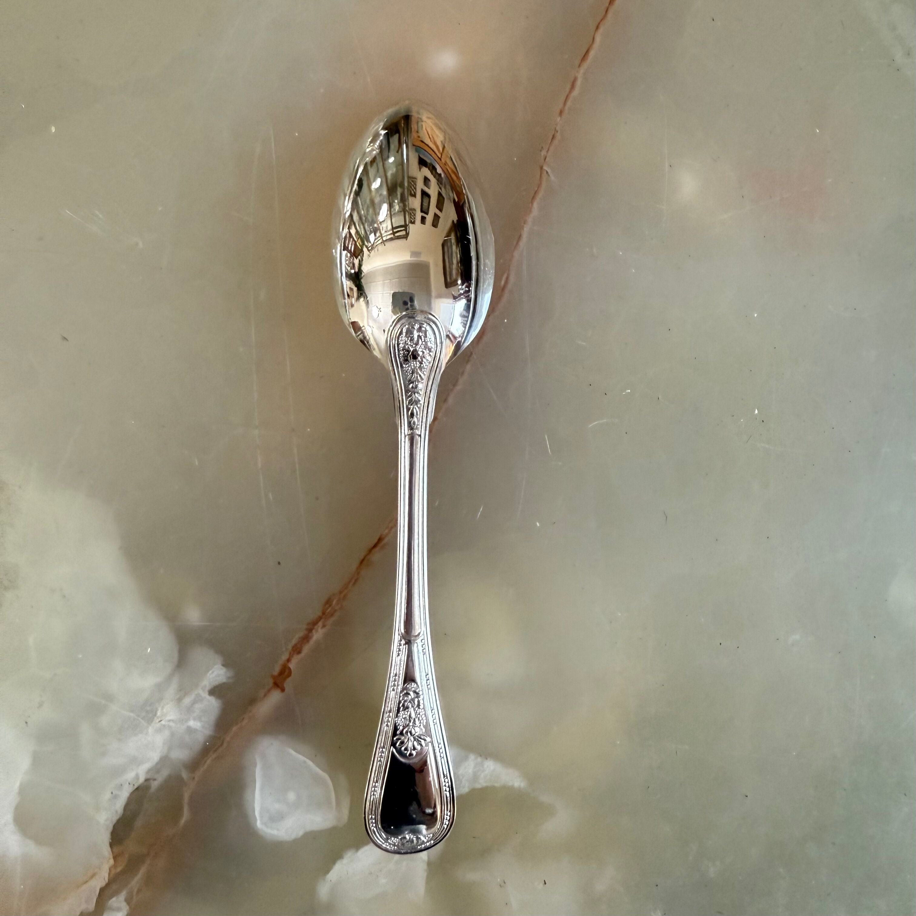 Puiforcat Monthelie Silver Platted Flatware Set 91 pc