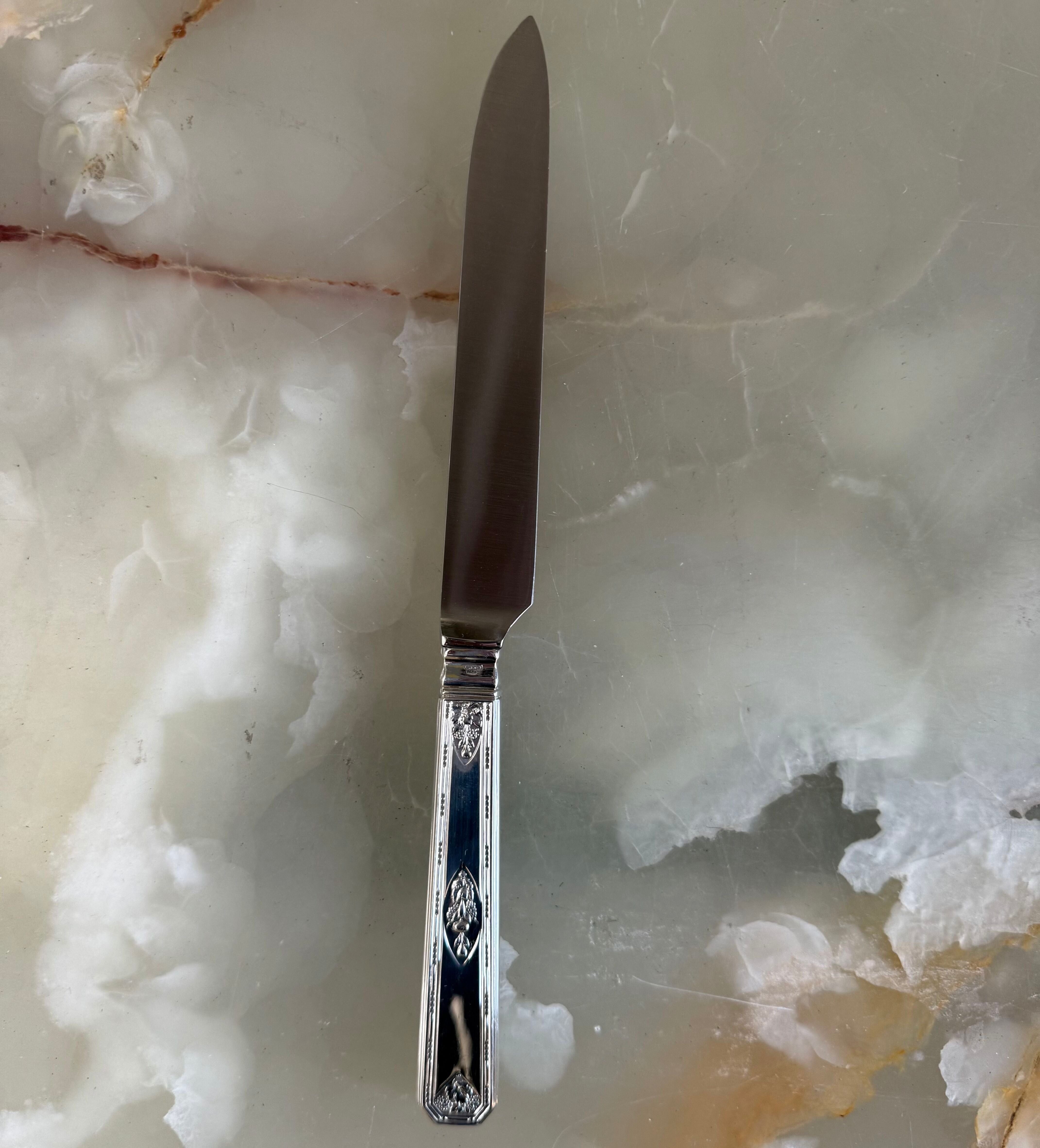 Puiforcat Monthelie Silver Platted Flatware Set 91 pc