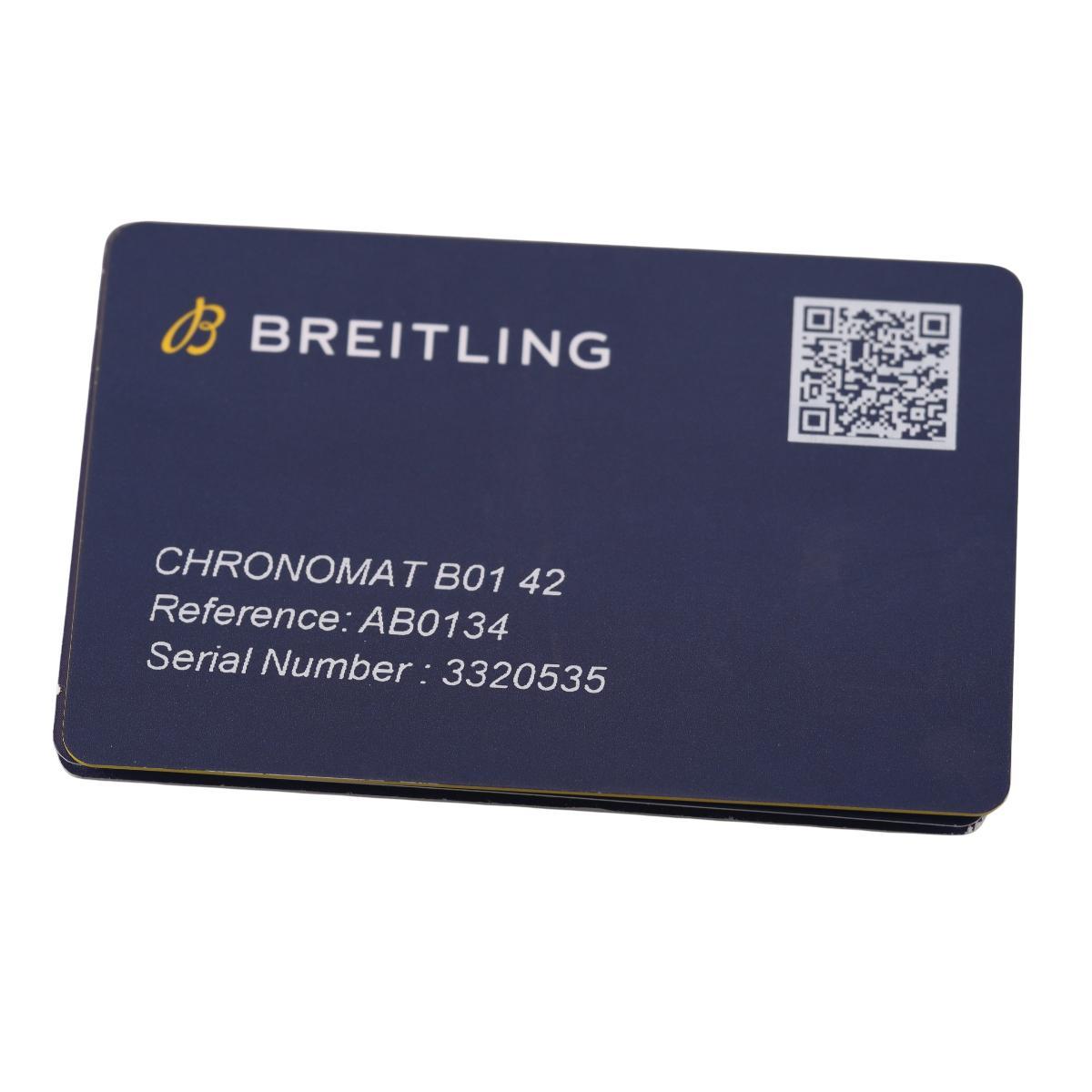 Breitling Chronomat B01 42 Black Dial Steel Automatic Watch AB0134