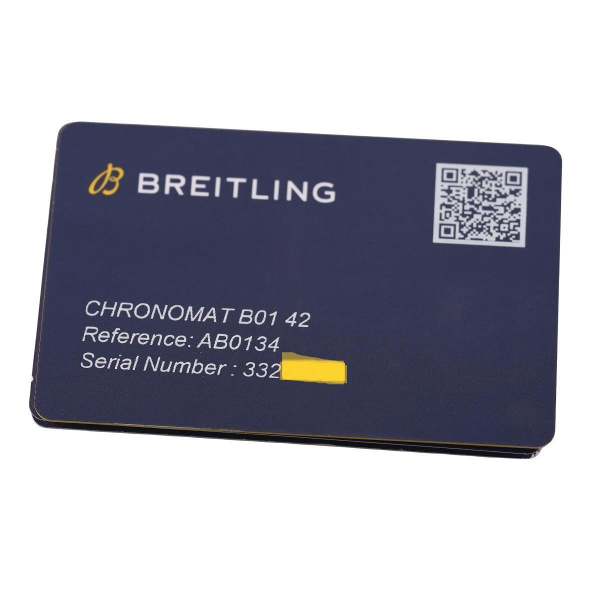 Breitling Chronomat B01 42 Black Dial Steel Automatic Watch AB0134