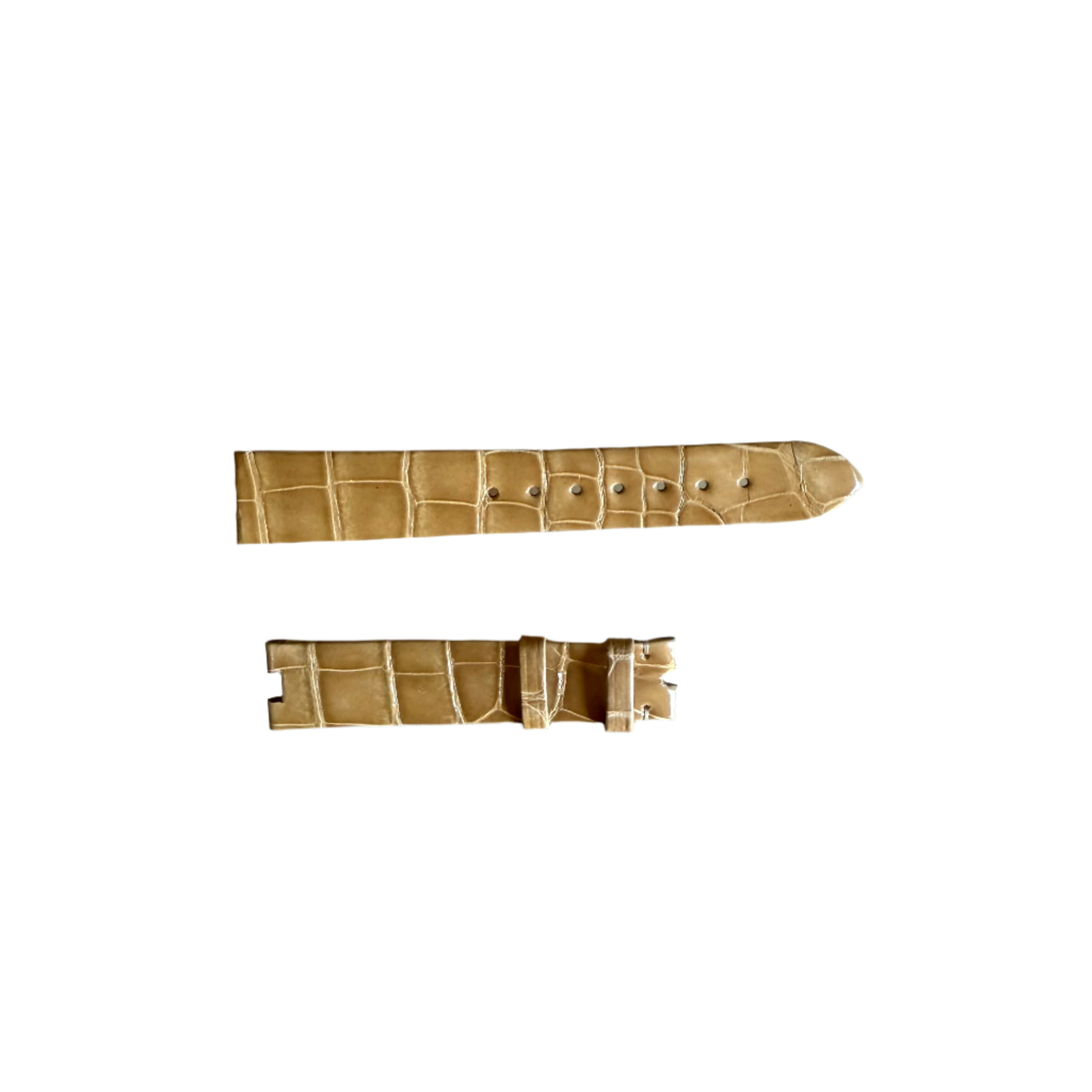 Authentic Breguet Reine de Naples Beige Crocodile Watch Strap Band 16mm