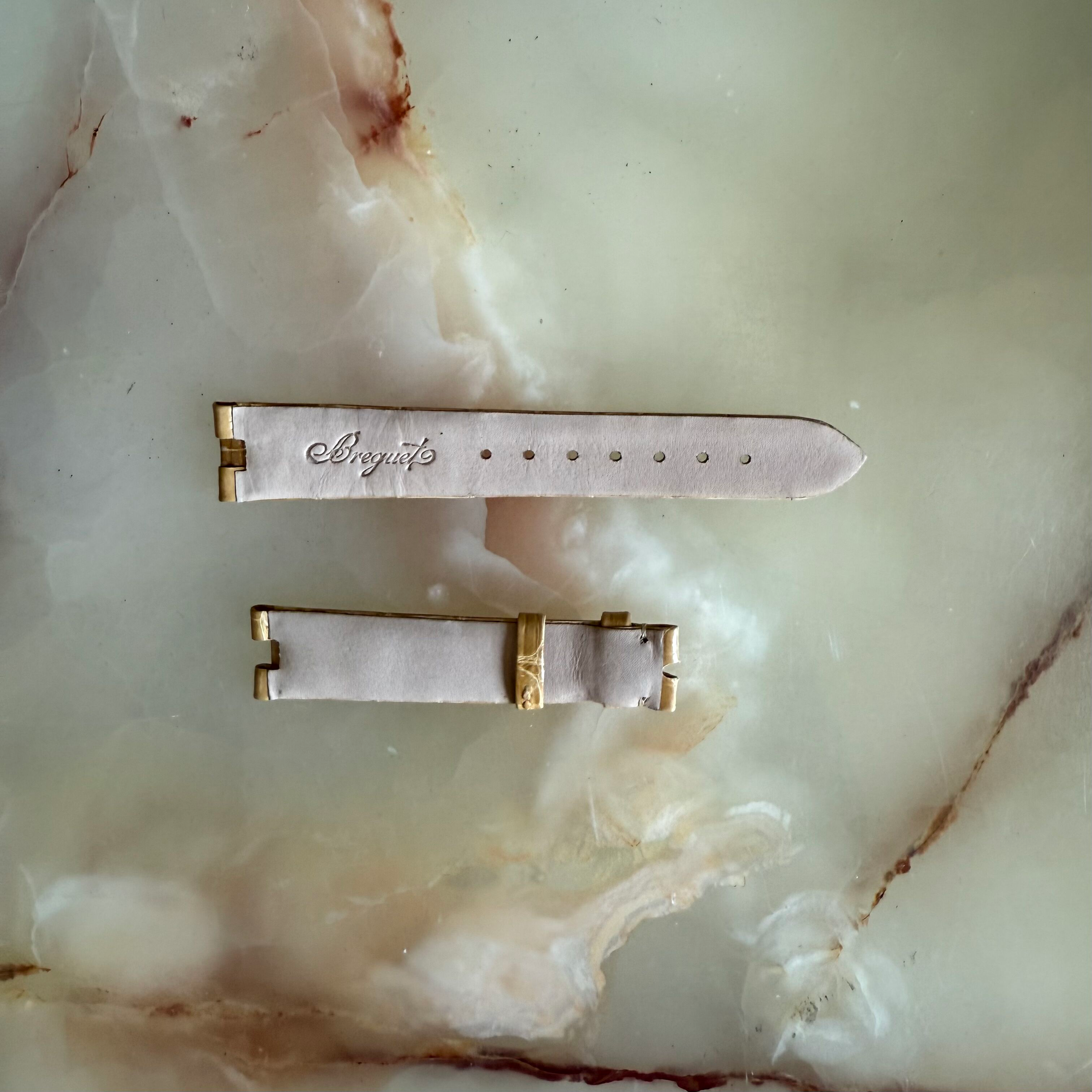Authentic Breguet Reine de Naples Beige Crocodile Watch Strap Band 16mm