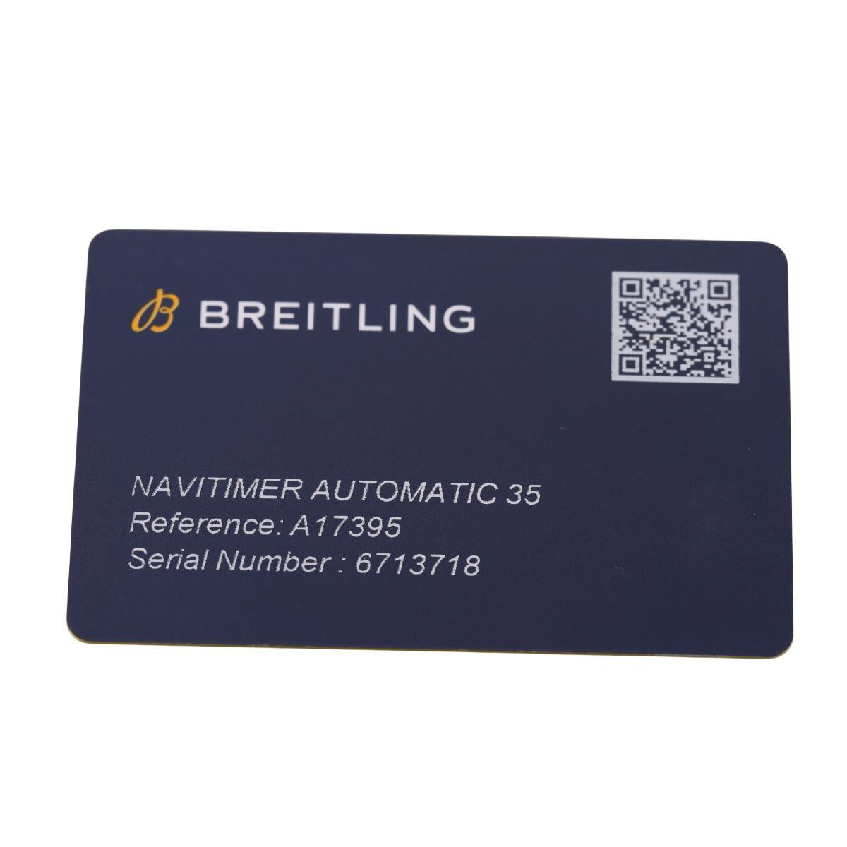 Breitling Navitimer Chronometer Diamond MOP Dial Automatic Watch A17395