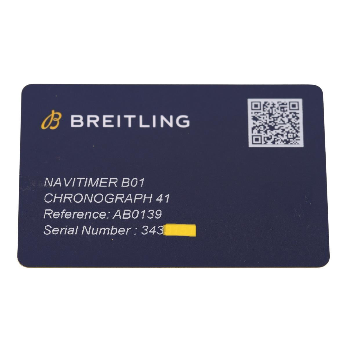 Breitling Navitimer B01 Chronograph 41 Steel Automatic Watch AB0139