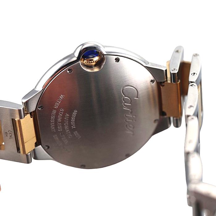Cartier Ballon Bleu 42 Gold Steel Automatic Watch W69009Z3