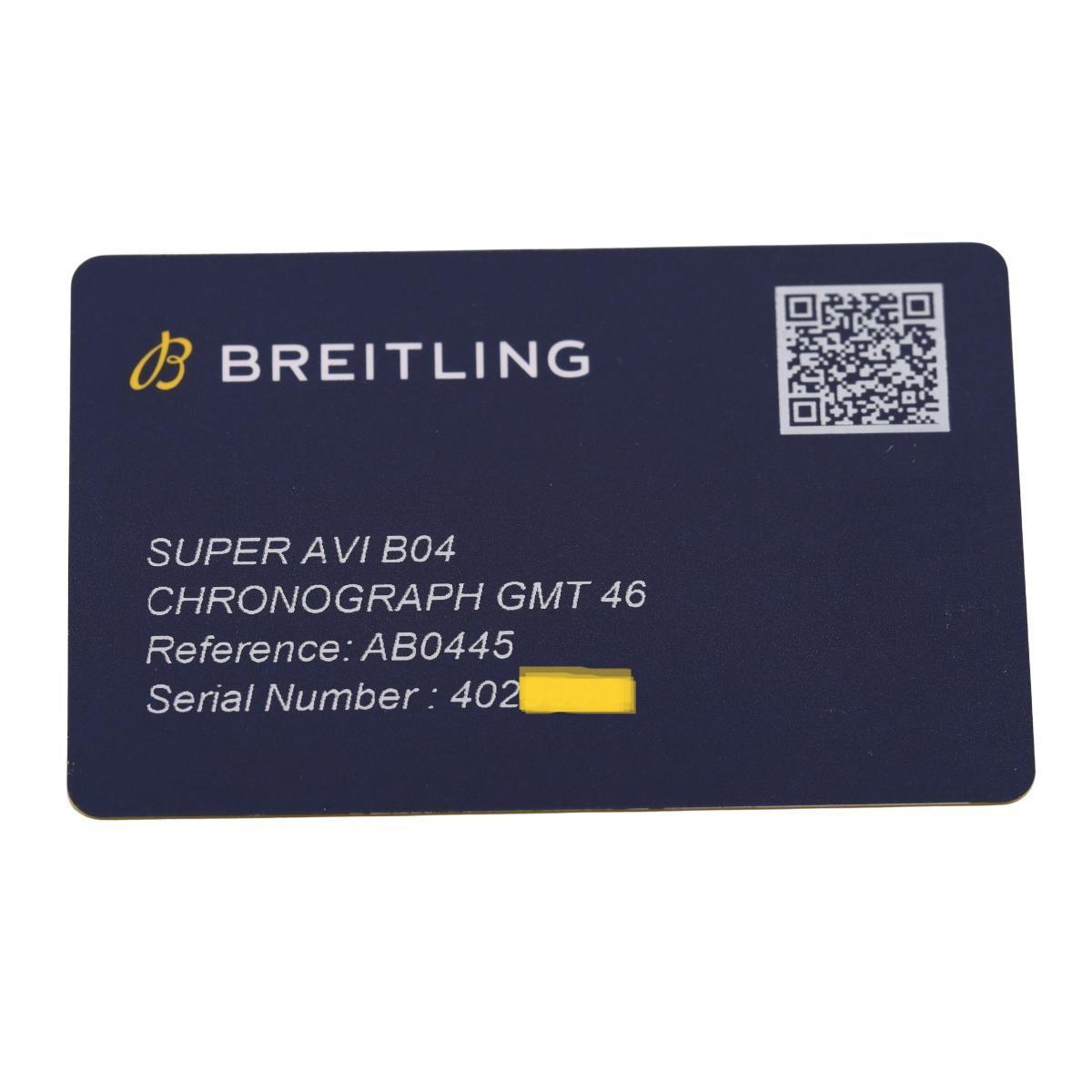 Breitling Super AVI B04 Chronograph GMT46 Navy Blue Dial Automatic Watch AB0445