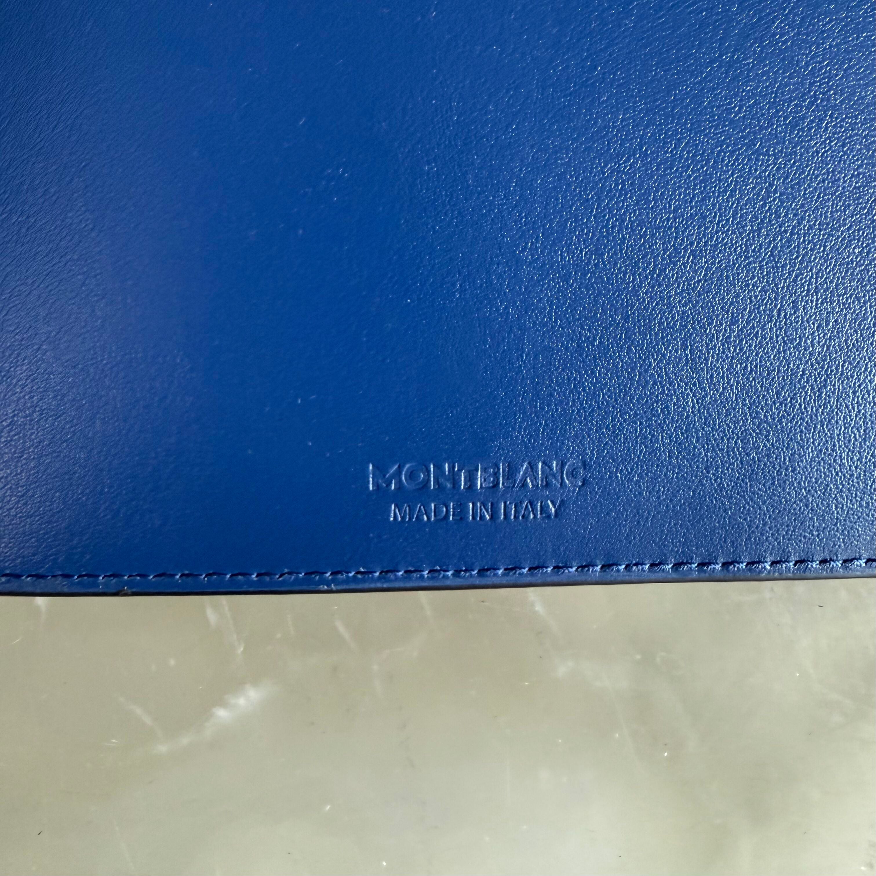 Montblanc Meisterstuck Blue Leather Zipper Card Holder 130453