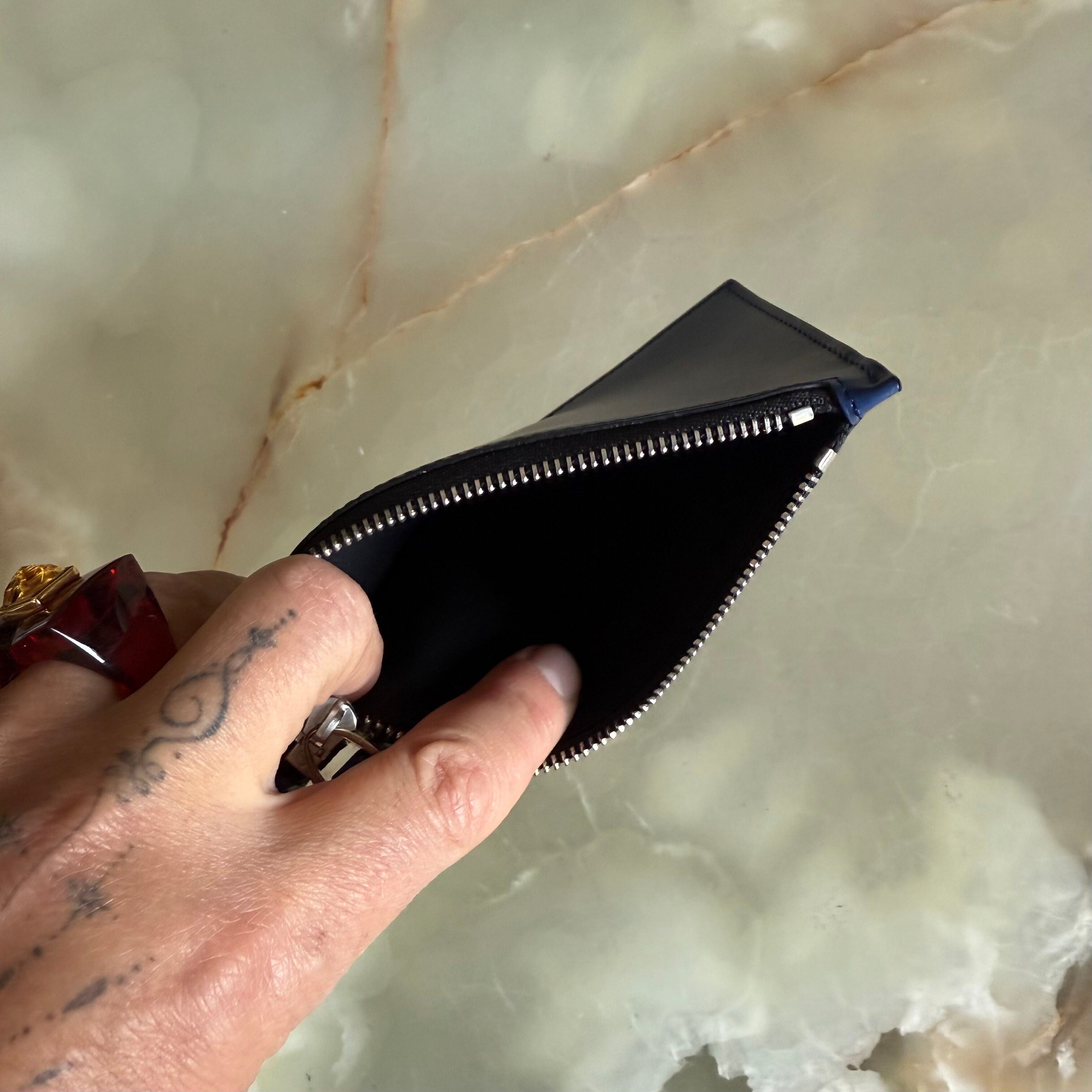 Montblanc Meisterstuck Blue Leather Zipper Card Holder 130453