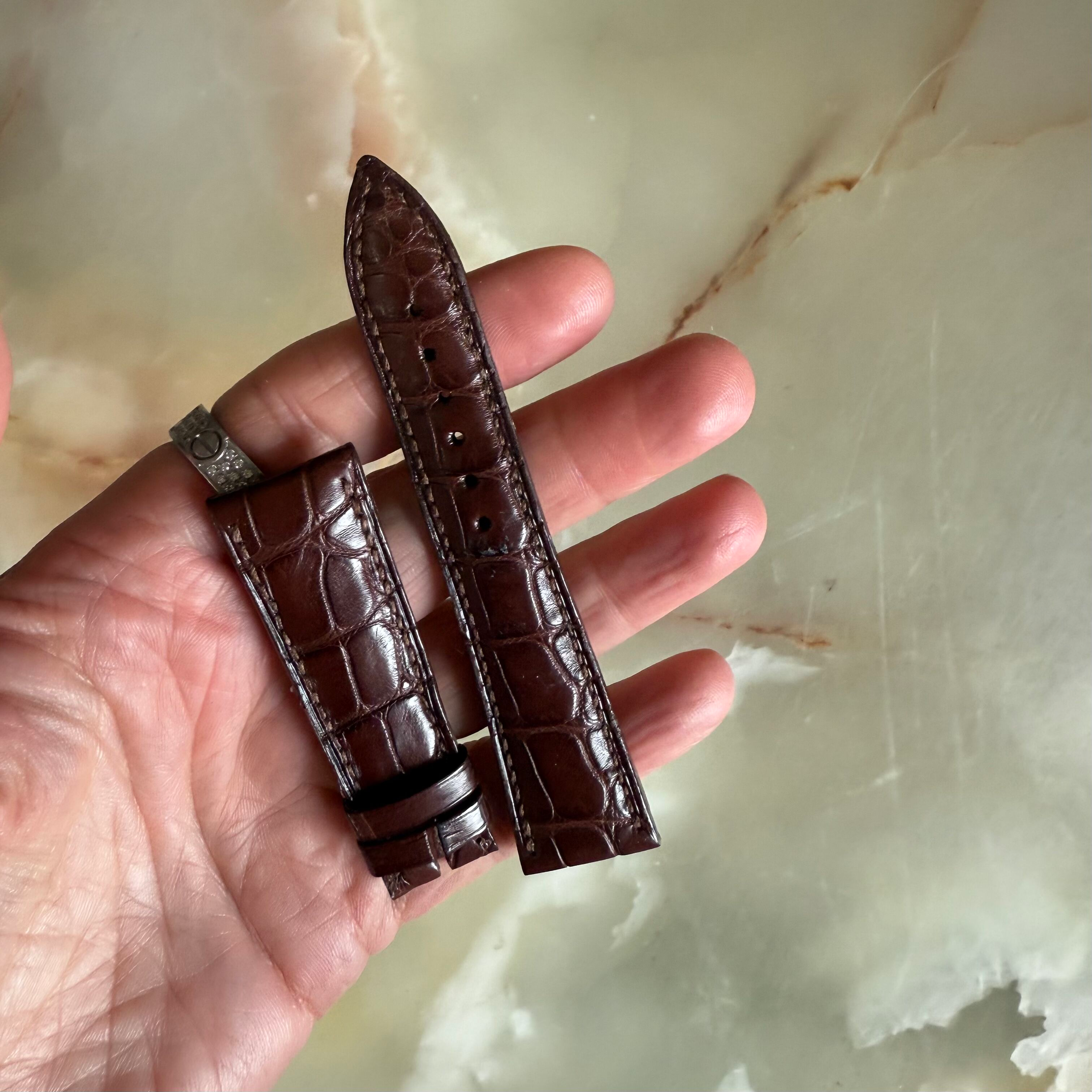 Authentic Blancpain Brown Alligator Watch Strap Band 20mm