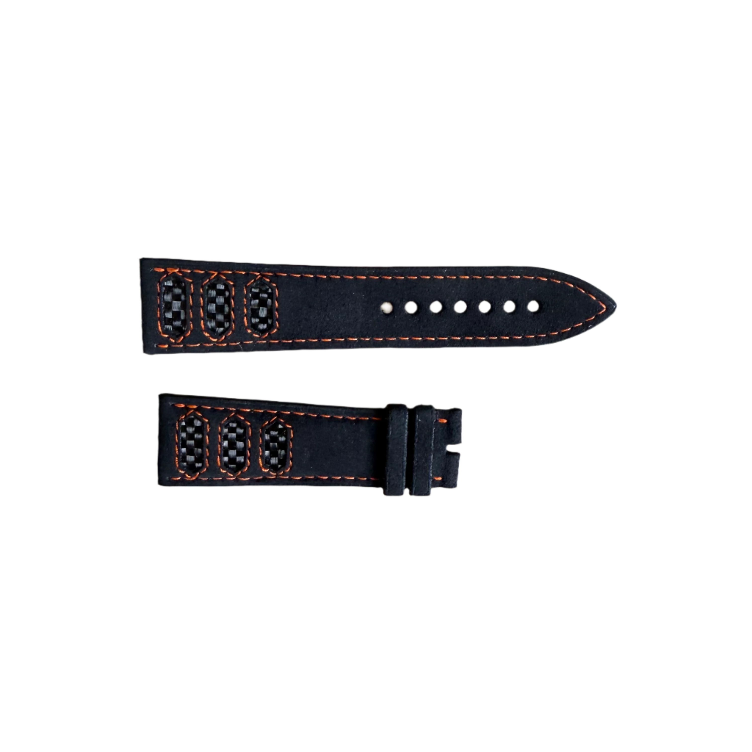 Authentic Blancpain Black Suede Rubber Watch Strap Band 23mm