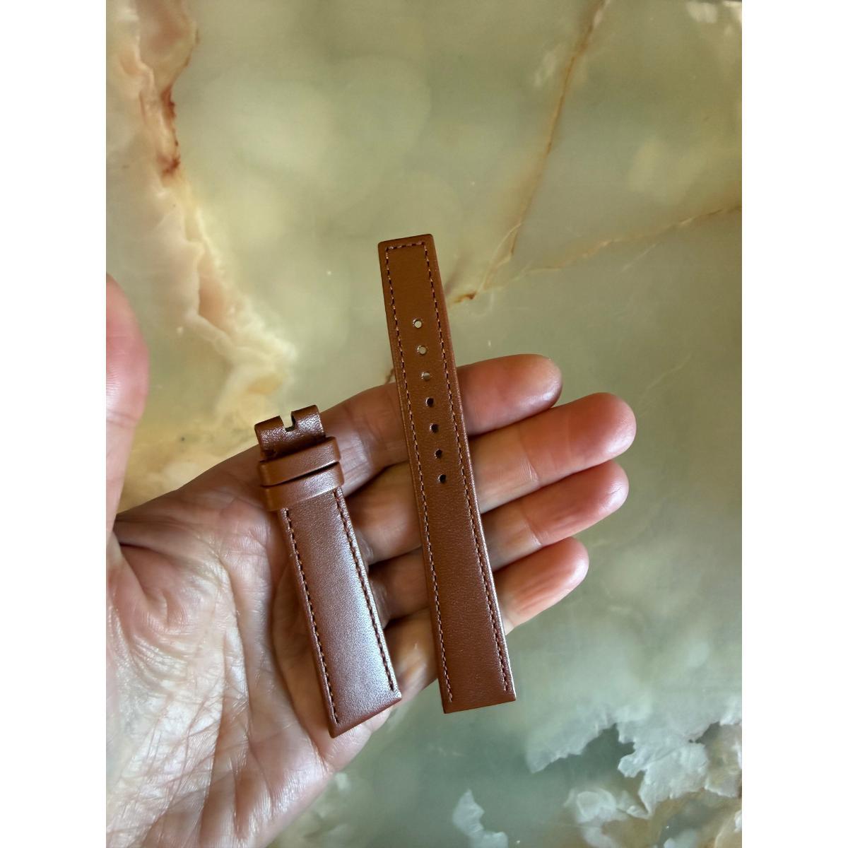 Authentic Omega Brown Leather Watch Strap Band 18mm VEST18140