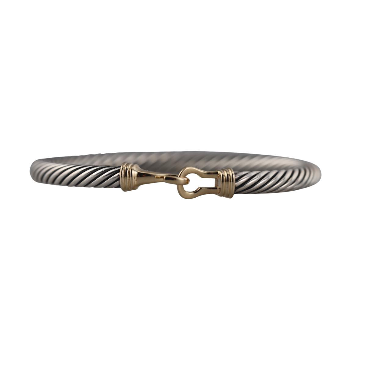 Classic David Yurman Cable Buckle Bracelet Sterling Silver Gold