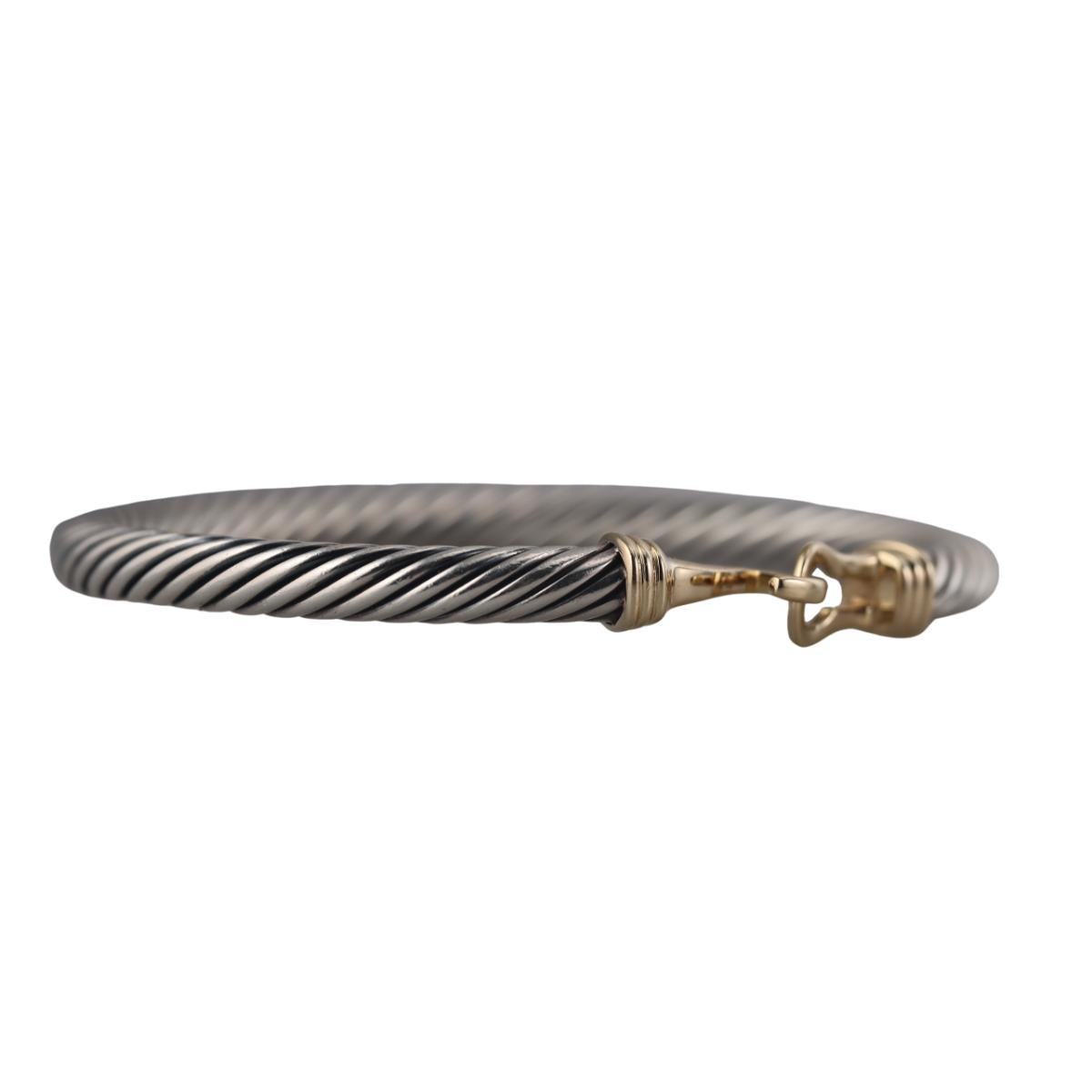 Classic David Yurman Cable Buckle Bracelet Sterling Silver Gold