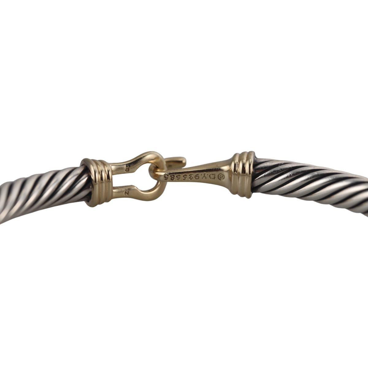 Classic David Yurman Cable Buckle Bracelet Sterling Silver Gold