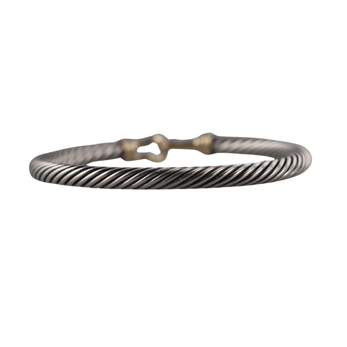 Classic David Yurman Cable Buckle Bracelet Sterling Silver Gold