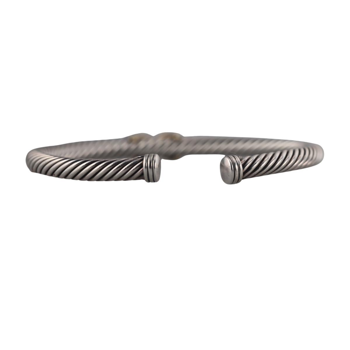 David Yurman Cable Flex X Sterling 14k Gold Bracelet