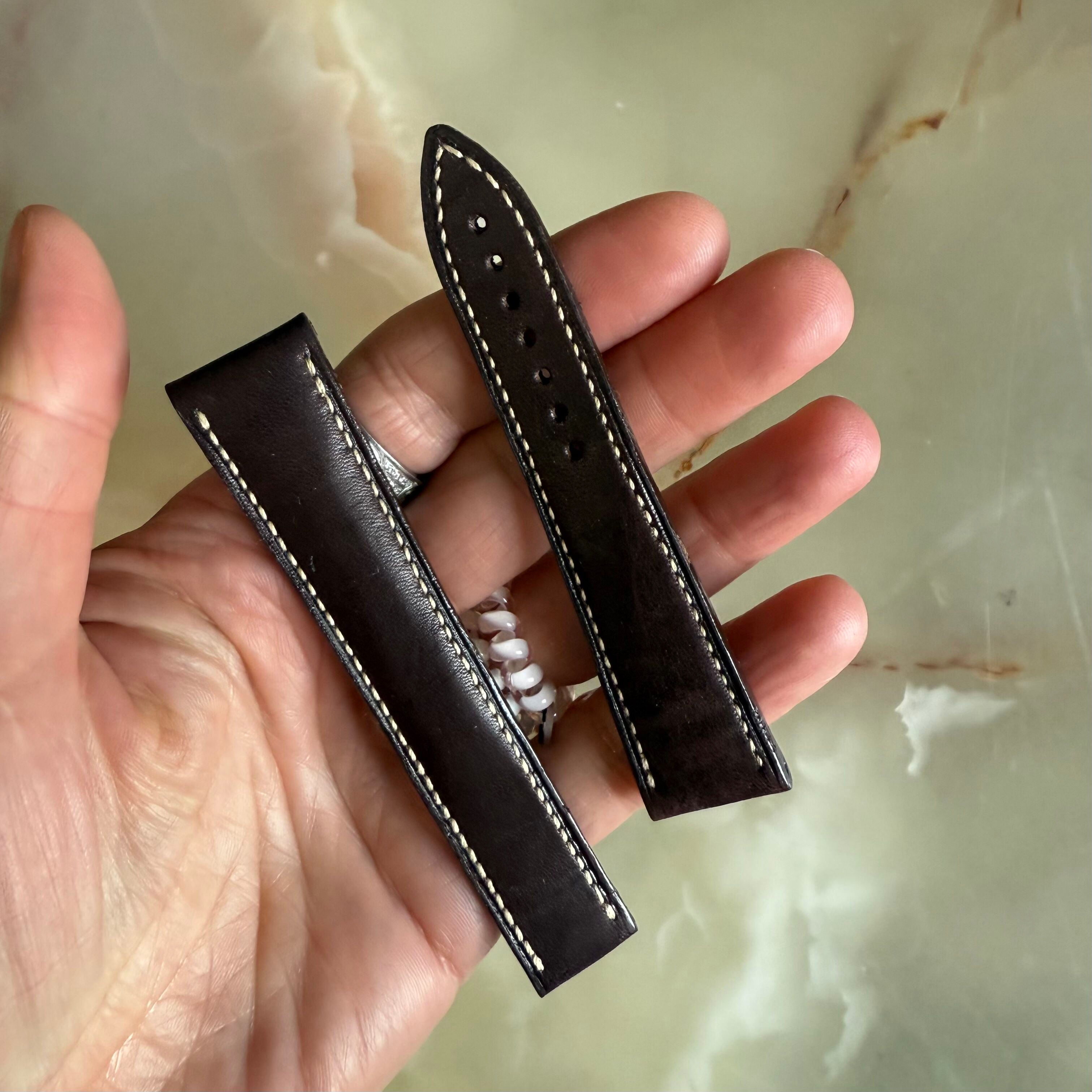 Authentic Blancpain Brown Leather Watch Strap Band 20mm