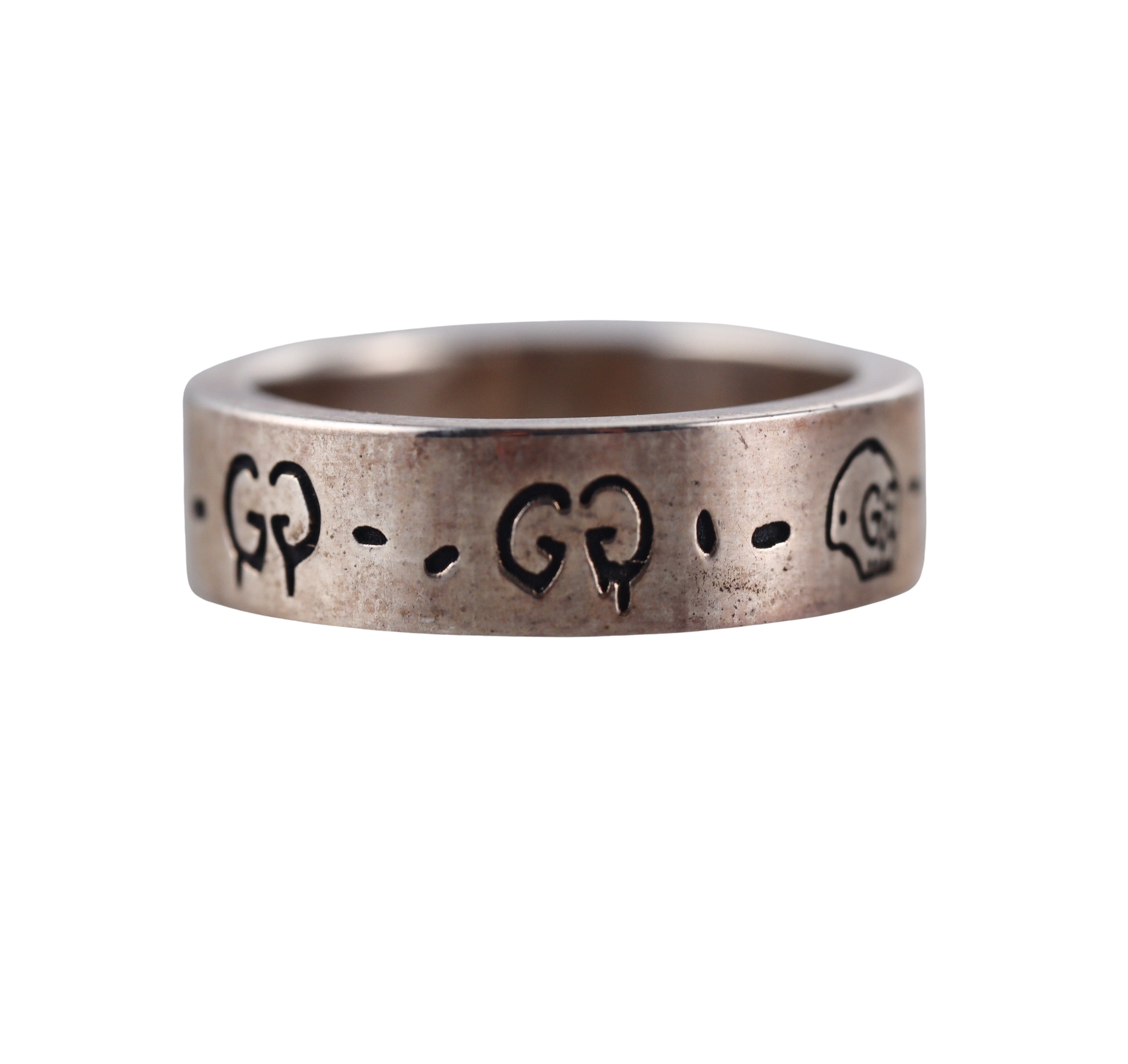 Gucci Sterling Silver Band Ring Retail $310