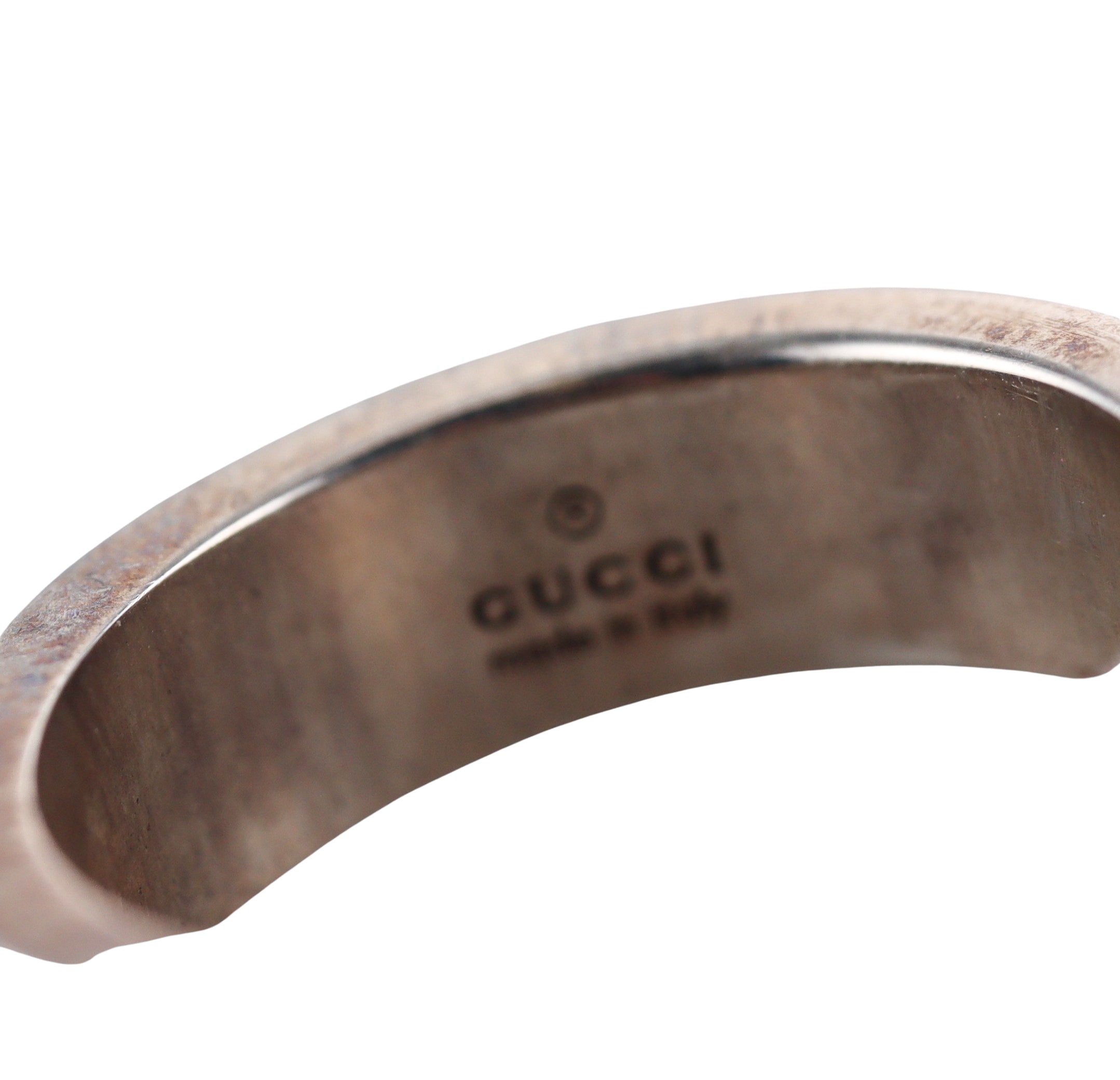 Gucci Sterling Silver Band Ring Retail $310