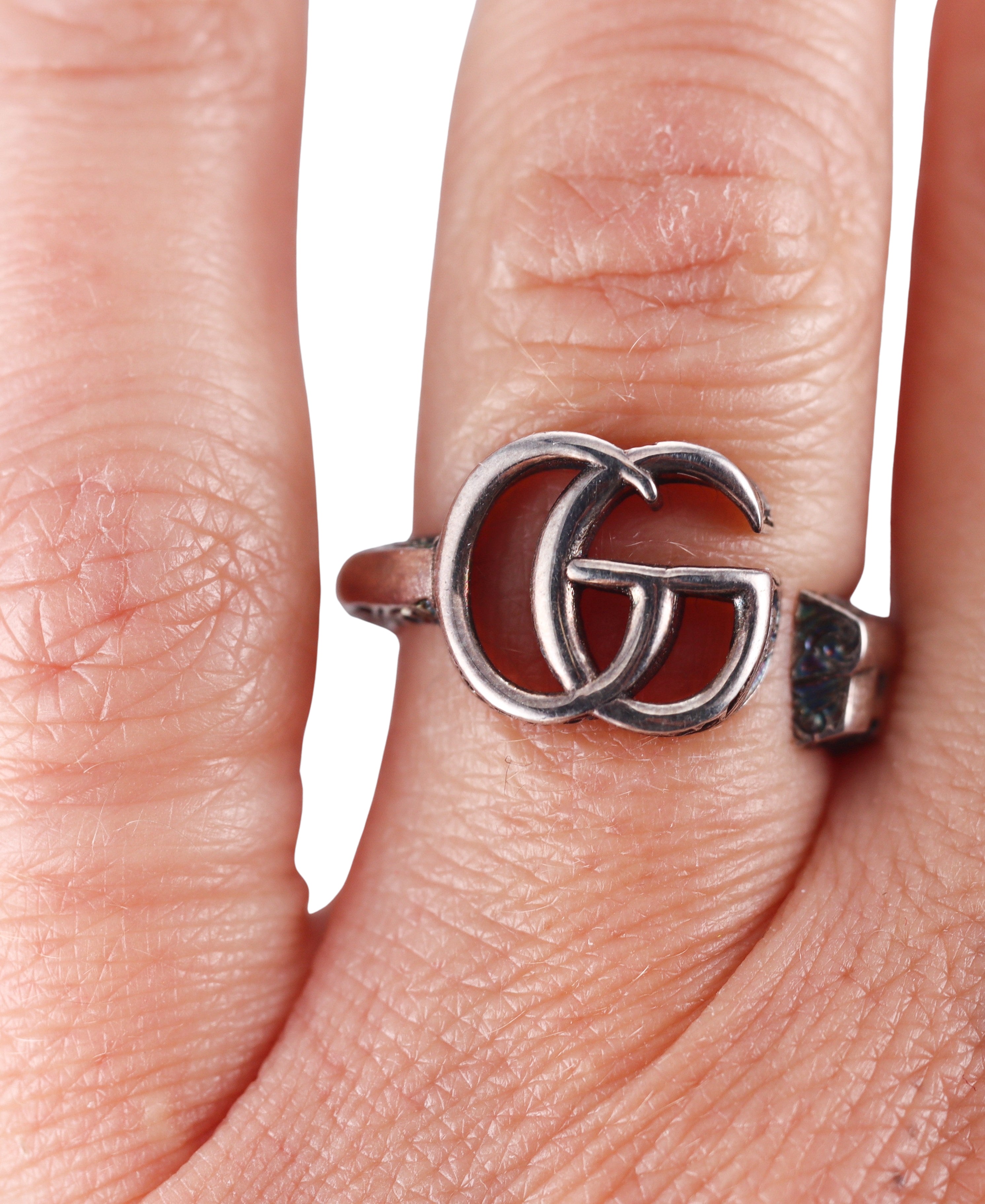 Gucci Sterling Silver Ring Retail $310