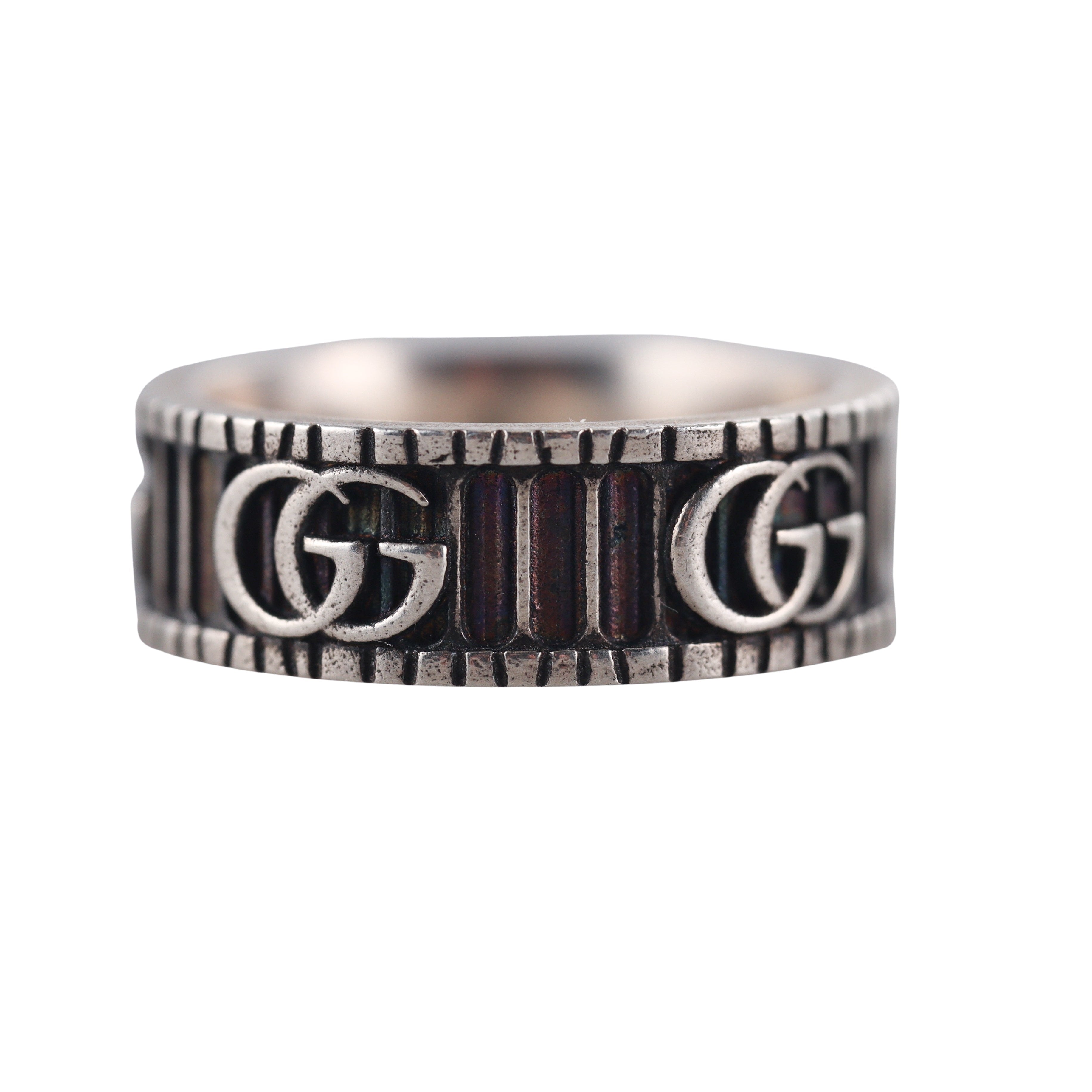 Gucci Marmont Sterling Silver Band Ring Retail $340