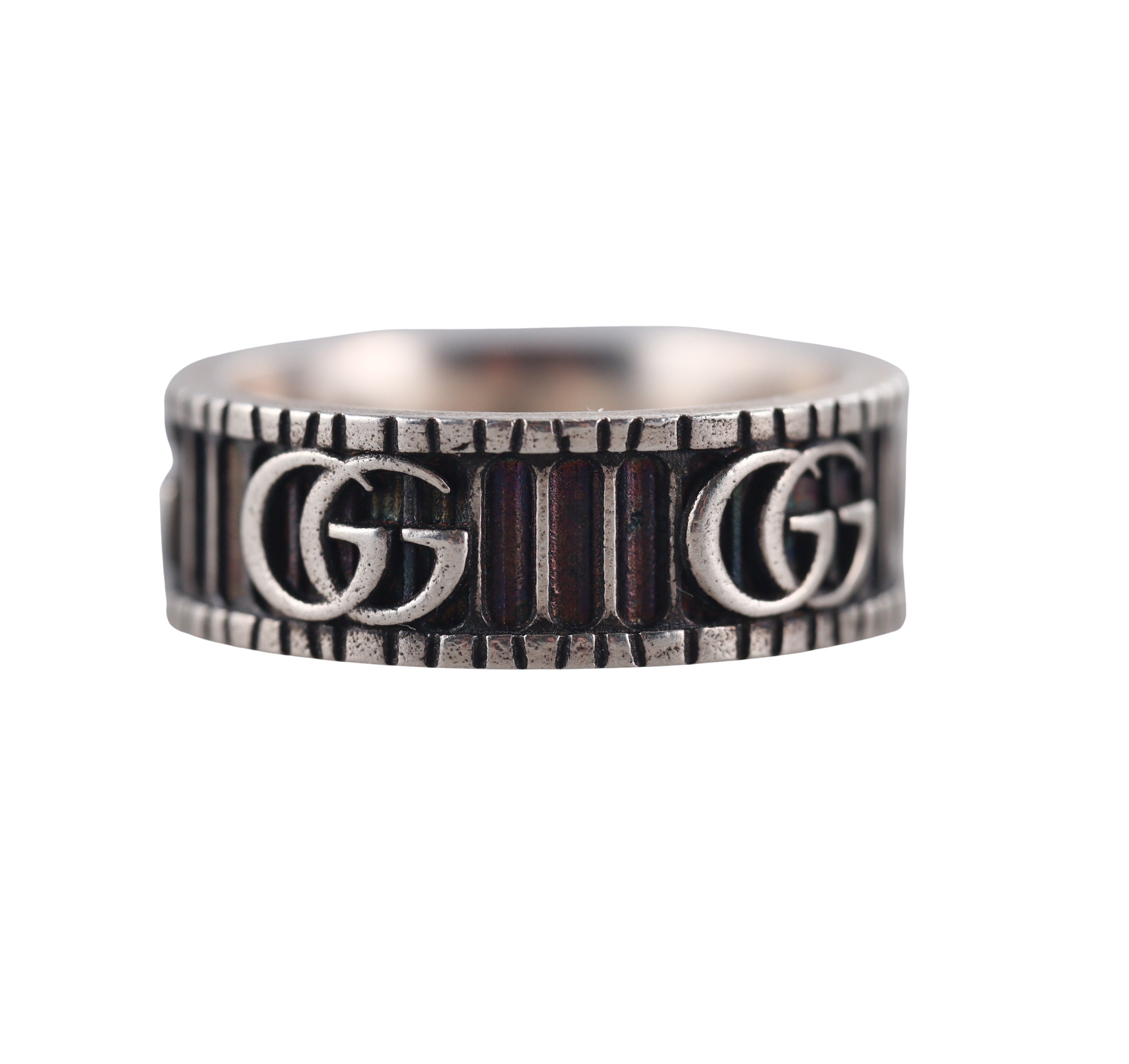 Gucci Marmont Sterling Silver Band Ring Retail $340