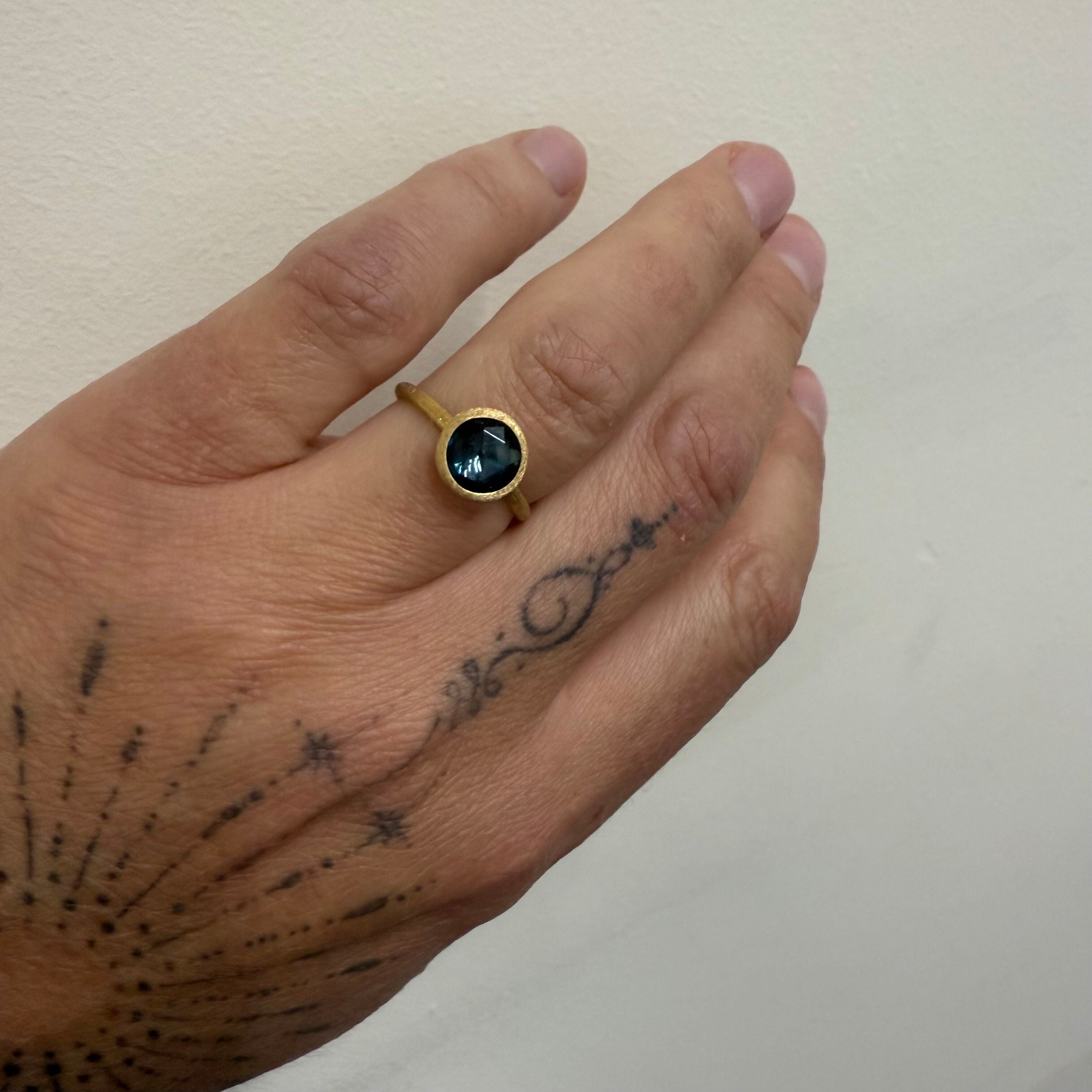 Marco Bicego Jaipur 18K Gold London Blue Topaz Small Ring