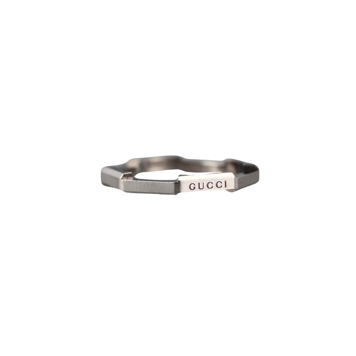 18k Gucci Link to Love White Gold Ring Retail $1050