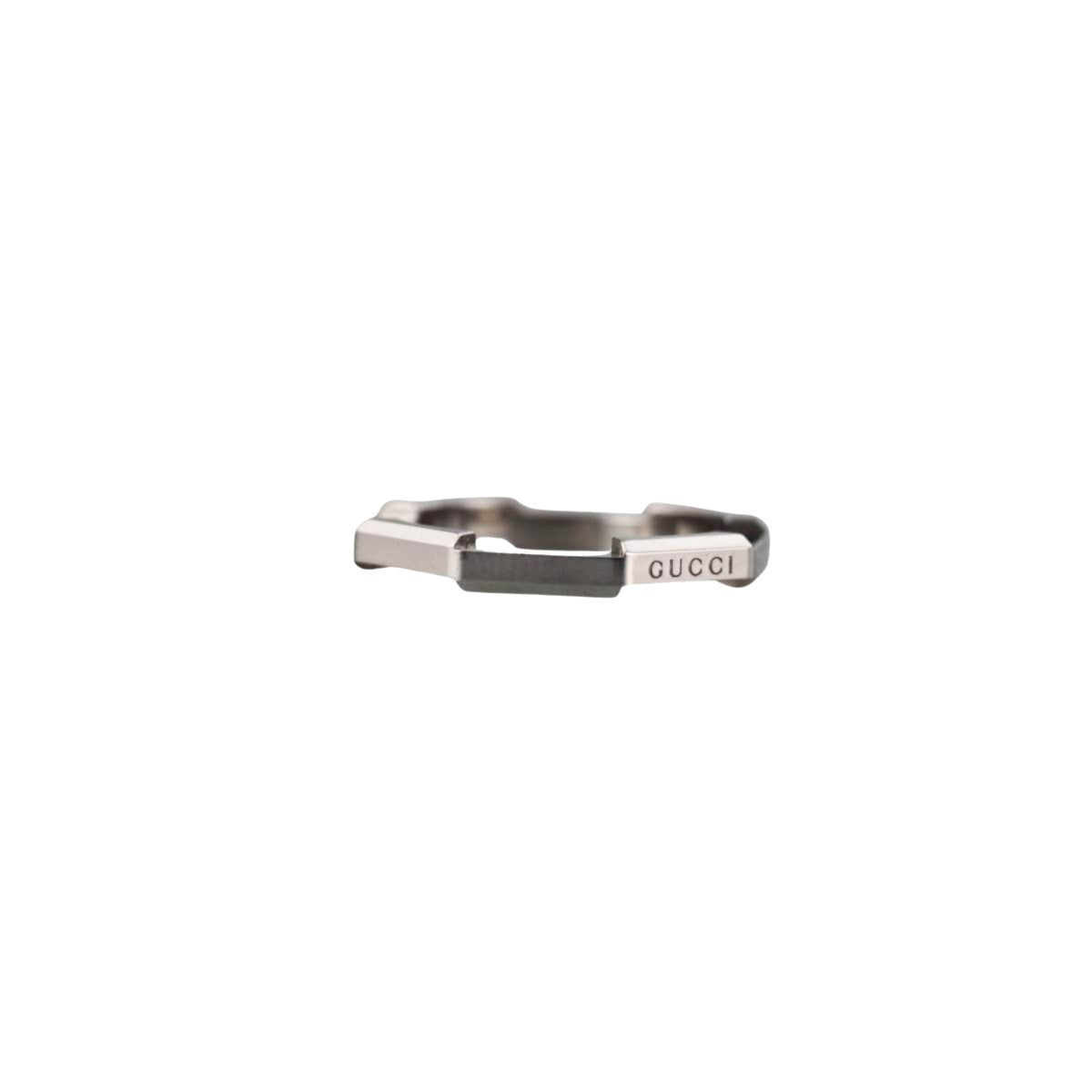 18k Gucci Link to Love White Gold Ring Retail $1050