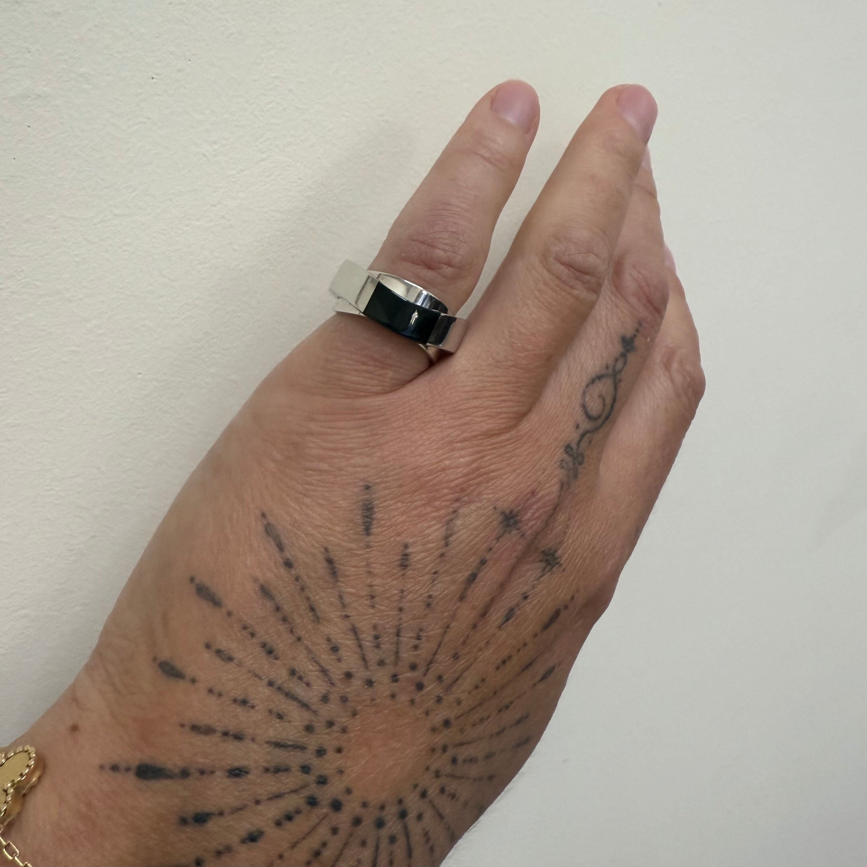 Montblanc Profile Sterling Ring with Resin Inlay 36210