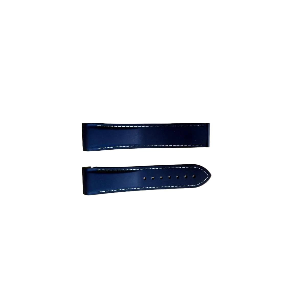 Authentic Omega Blue Rubber Watch Strap Band 22mm 98000376
