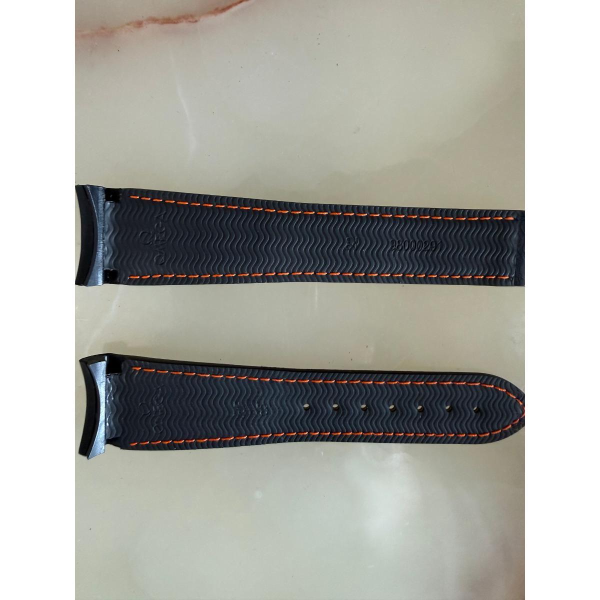 Authentic Omega Black Rubber Watch Strap Band 22mm 98000291