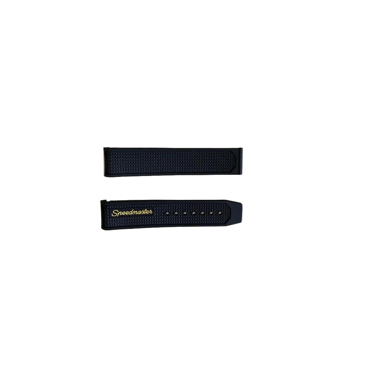 Authentic Omega Speedmaster Black Rubber Watch Strap Band 19mm 98000417
