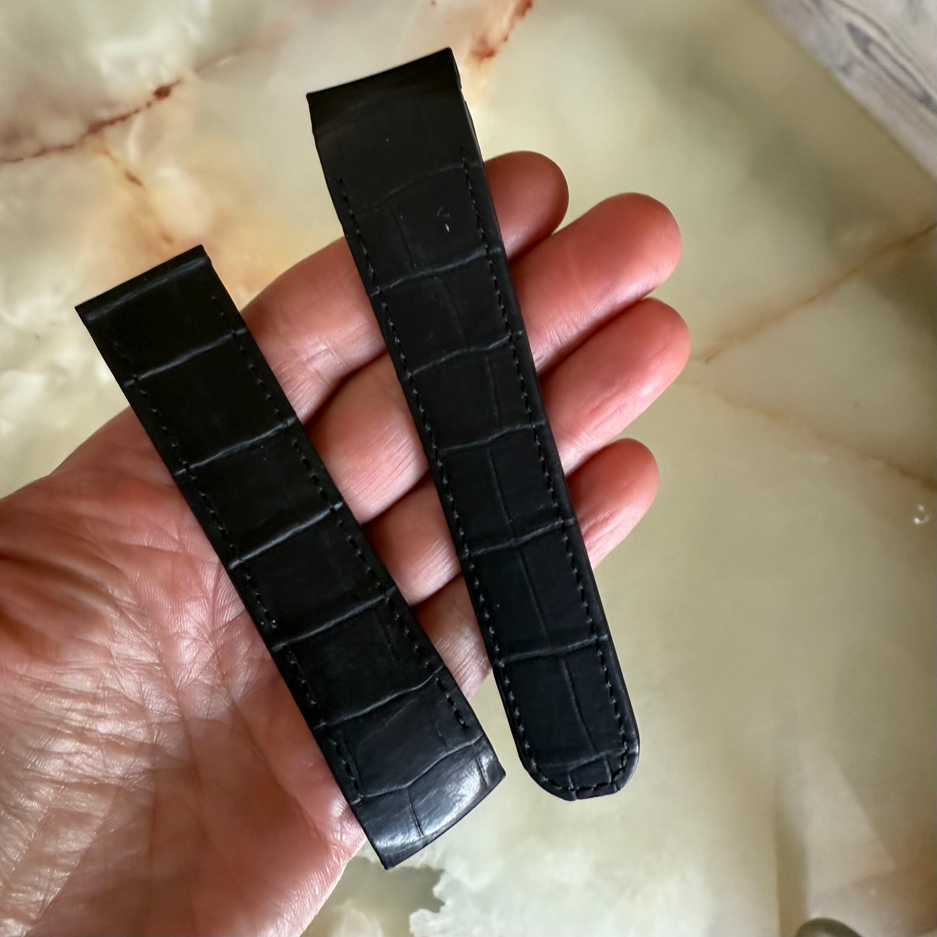 Authentic Raymond Weil Nabucco Black Rubber Watch Strap Band 23mm